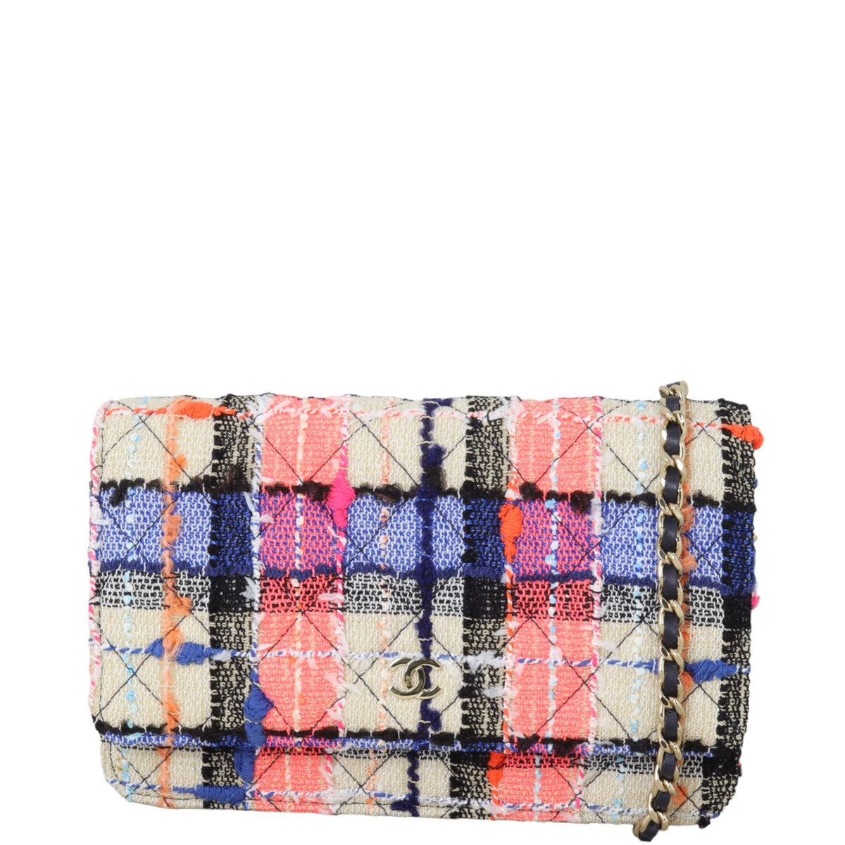 Chanel Classic Wallet on Tweed Handbag Chain