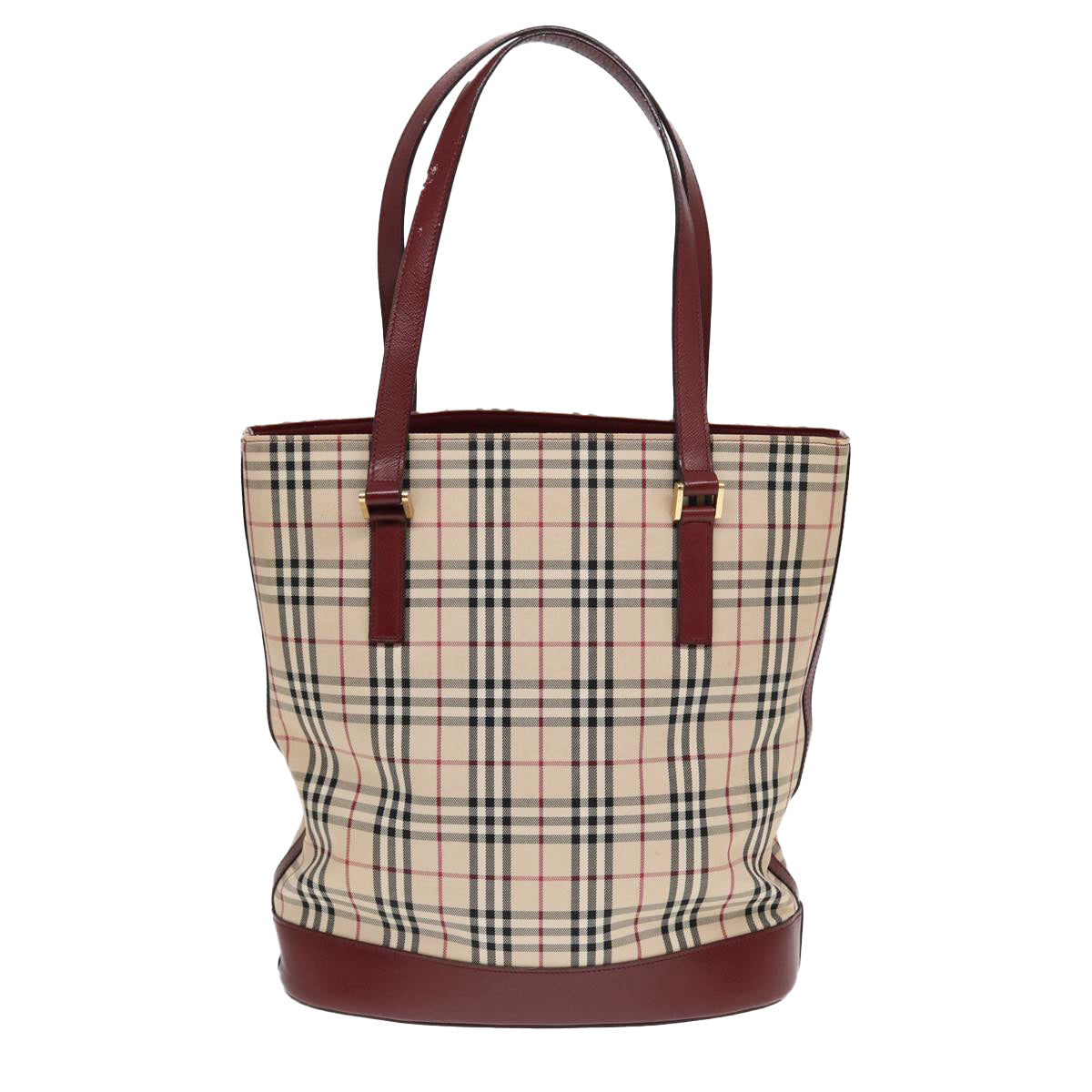Burberry Nova Check Tote Bag Canvas Beige Tote Bag 140