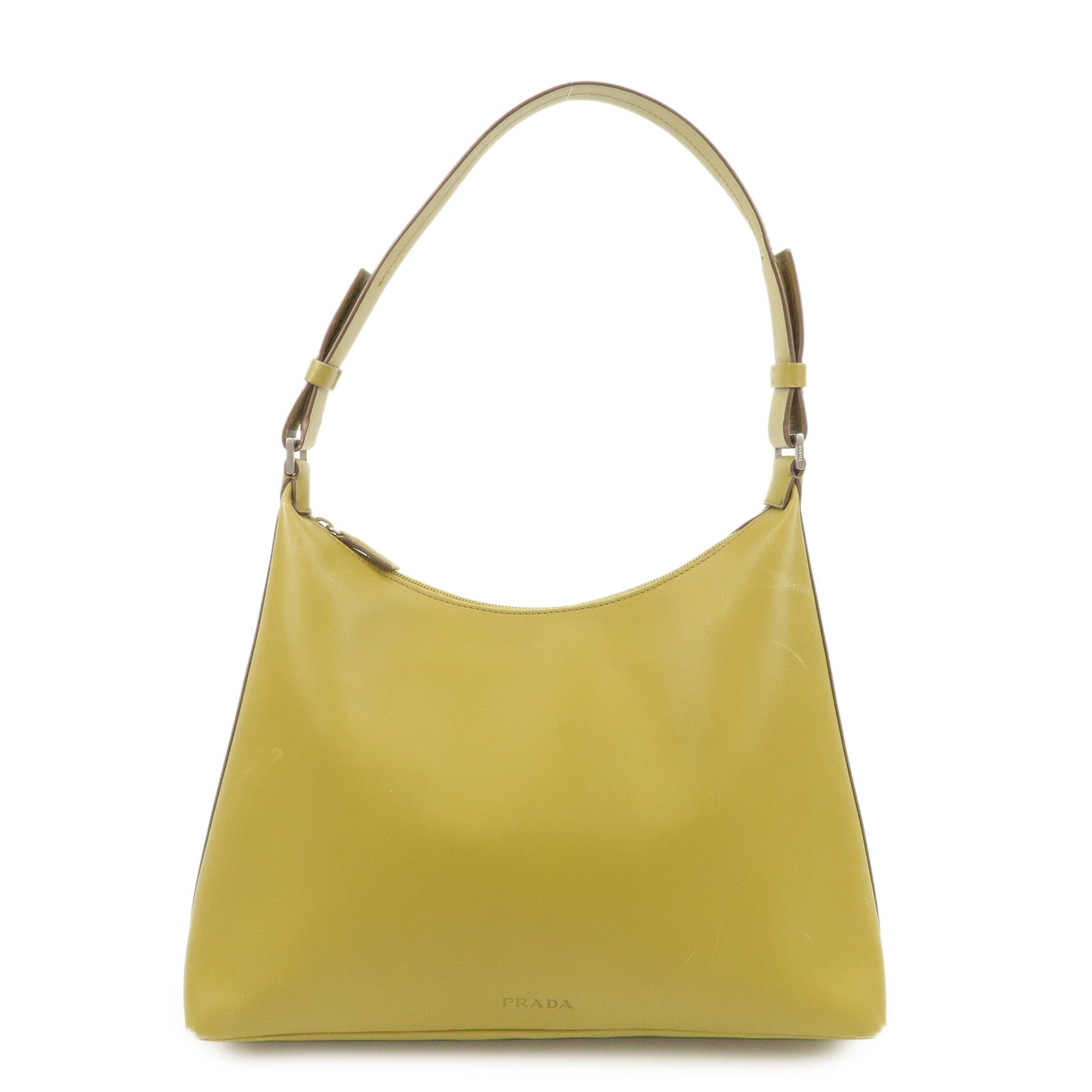 Shoulder Bag Mustard Hardware d Leather Silver