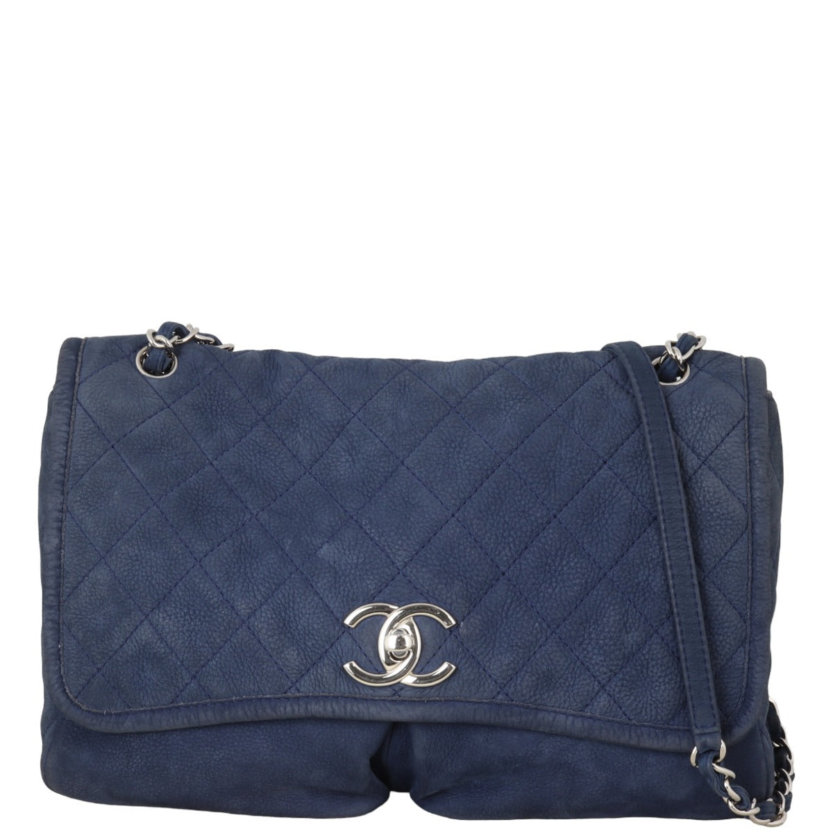 Chanel Natural Beauty Flap Bag Quilted Blue Handbag