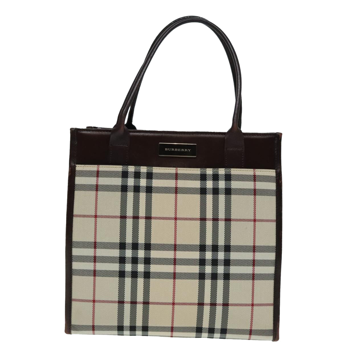 Burberry Nova Check Tote Bag Canvas Beige Tote Bag 89