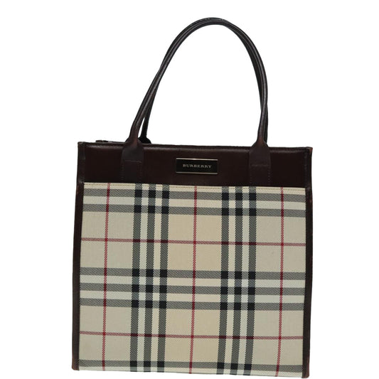 Burberry Nova Check Tote Bag Canvas Beige Tote Bag 89