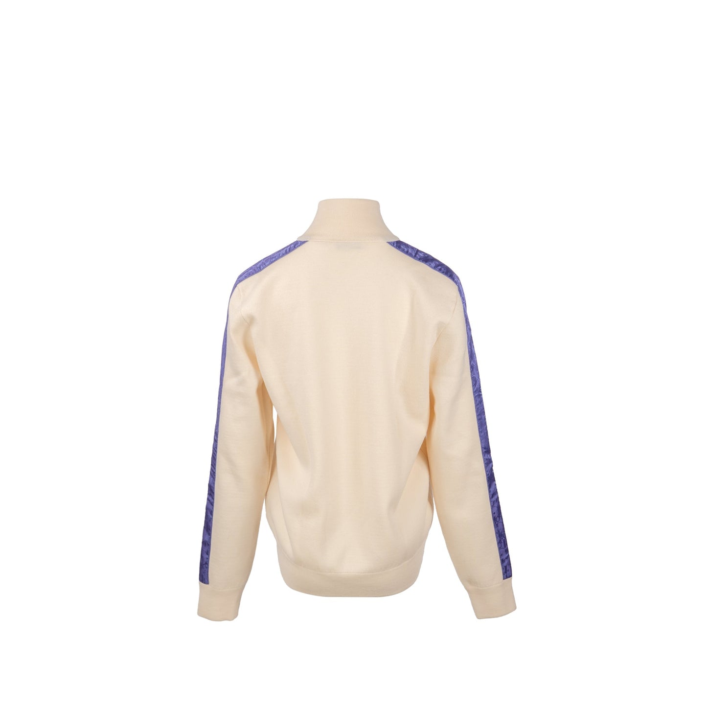 Dior Size M High Collar Sweater Virgin Wool White Travel Bag
