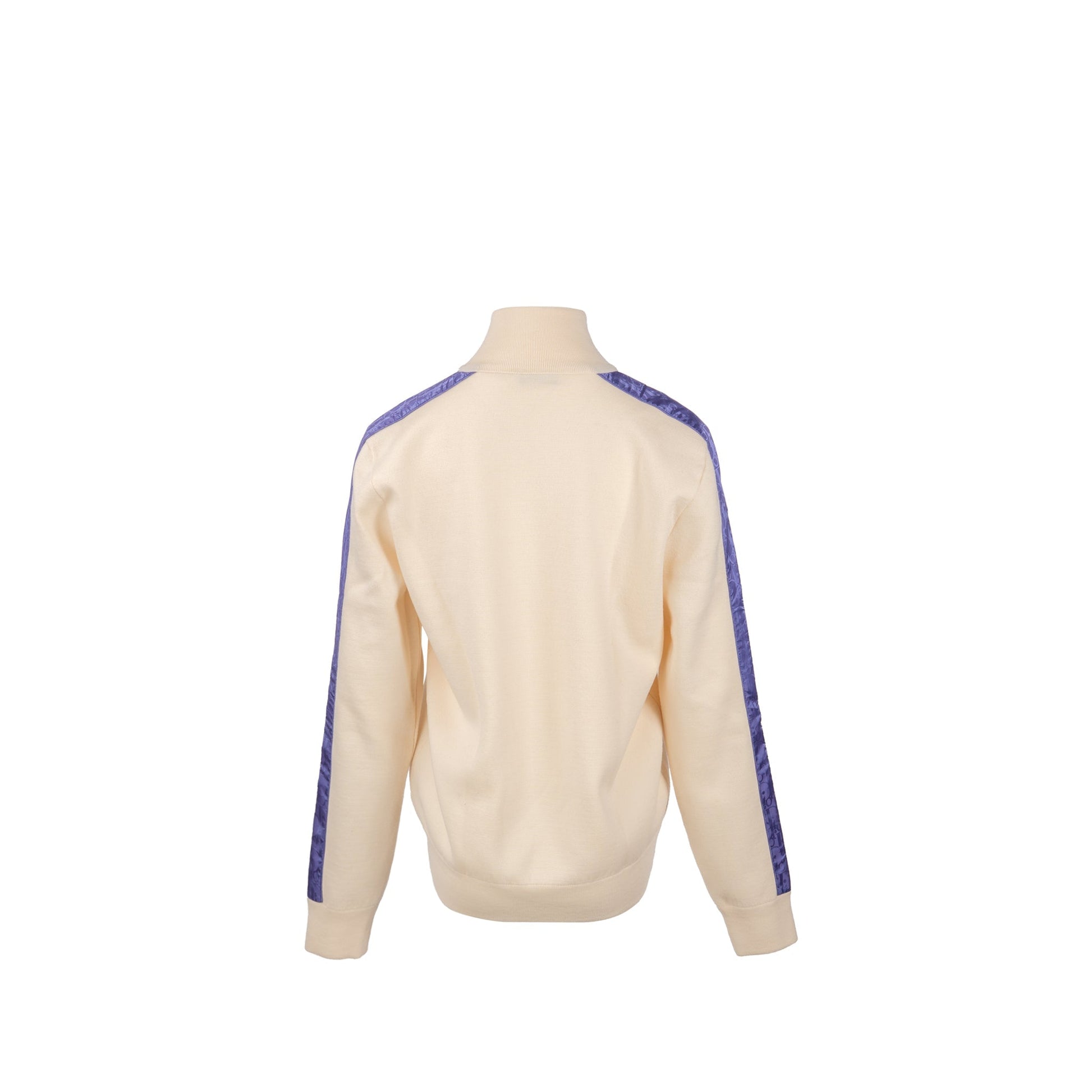 Dior Size M High Collar Sweater Virgin Wool White Travel Bag