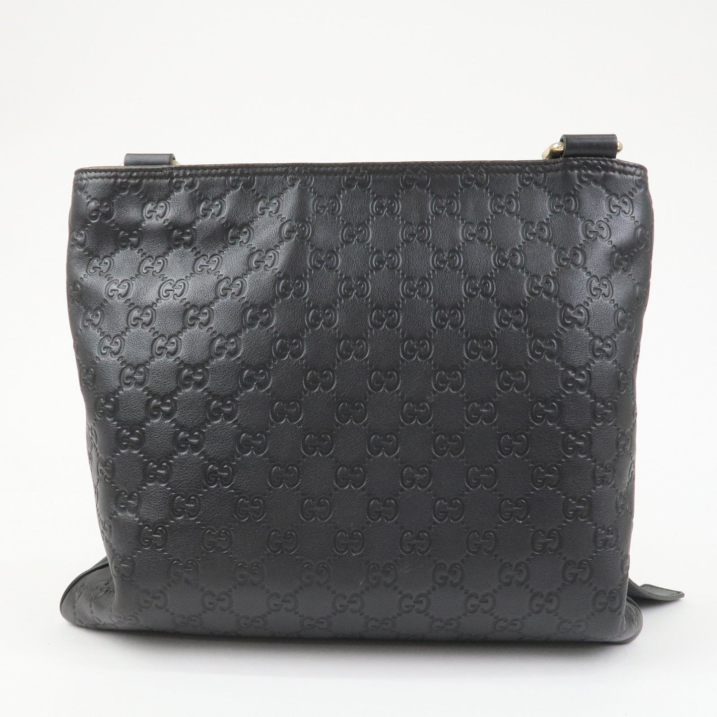 GUCCI Guccissima Leather Shoulder Bag Crossbody Bag Black 201446