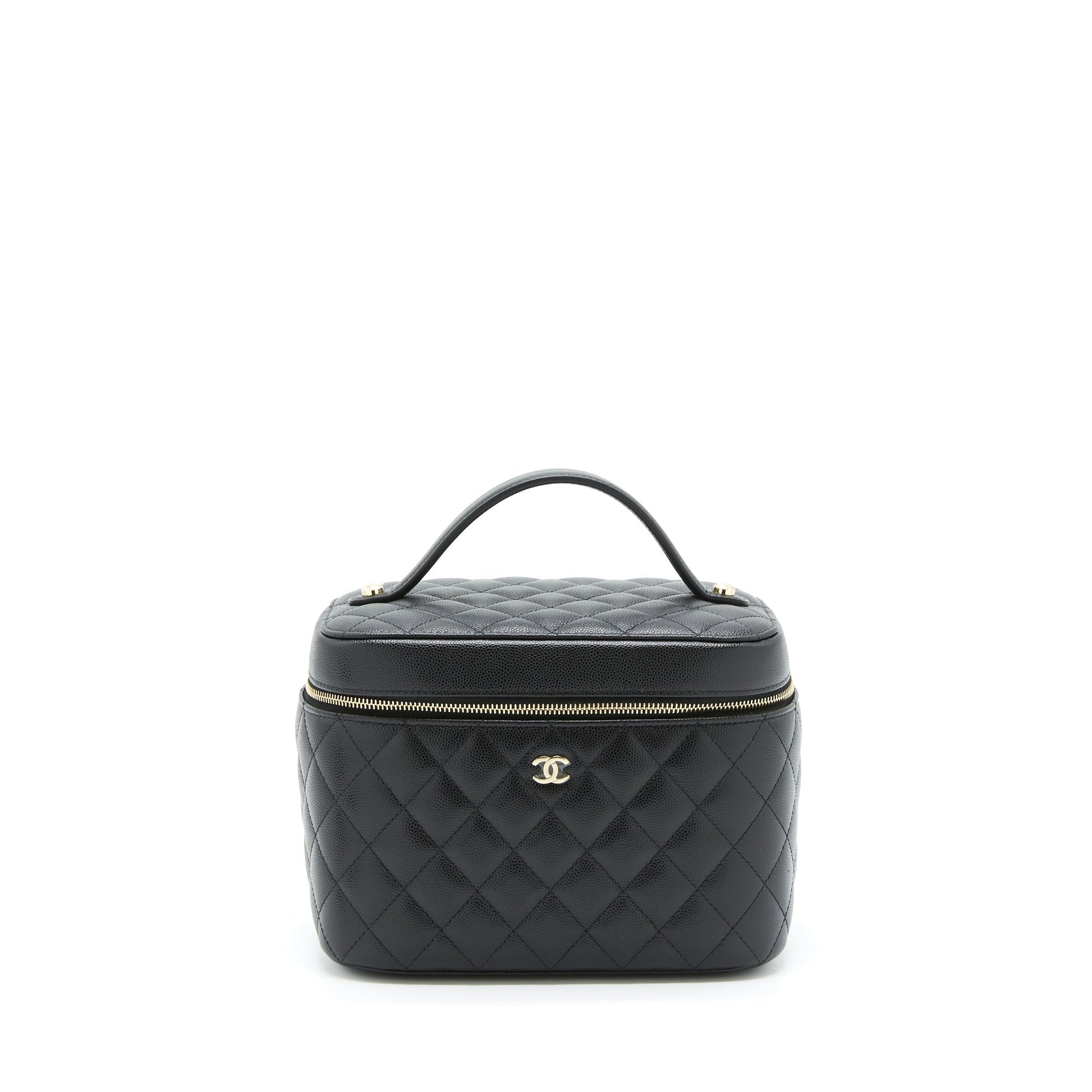 Chanel top handle vanity caviar LGHW Black Handbag