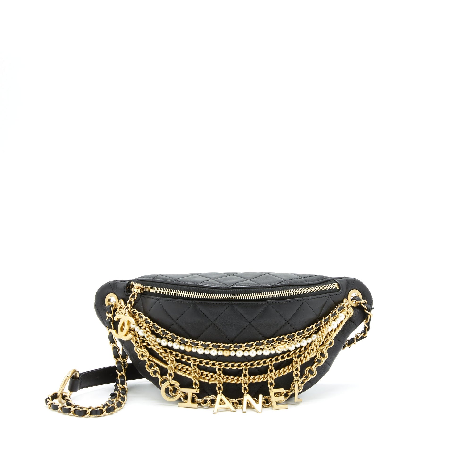 Chanel All About Chains Waist Calfskin GHW Black Handbag