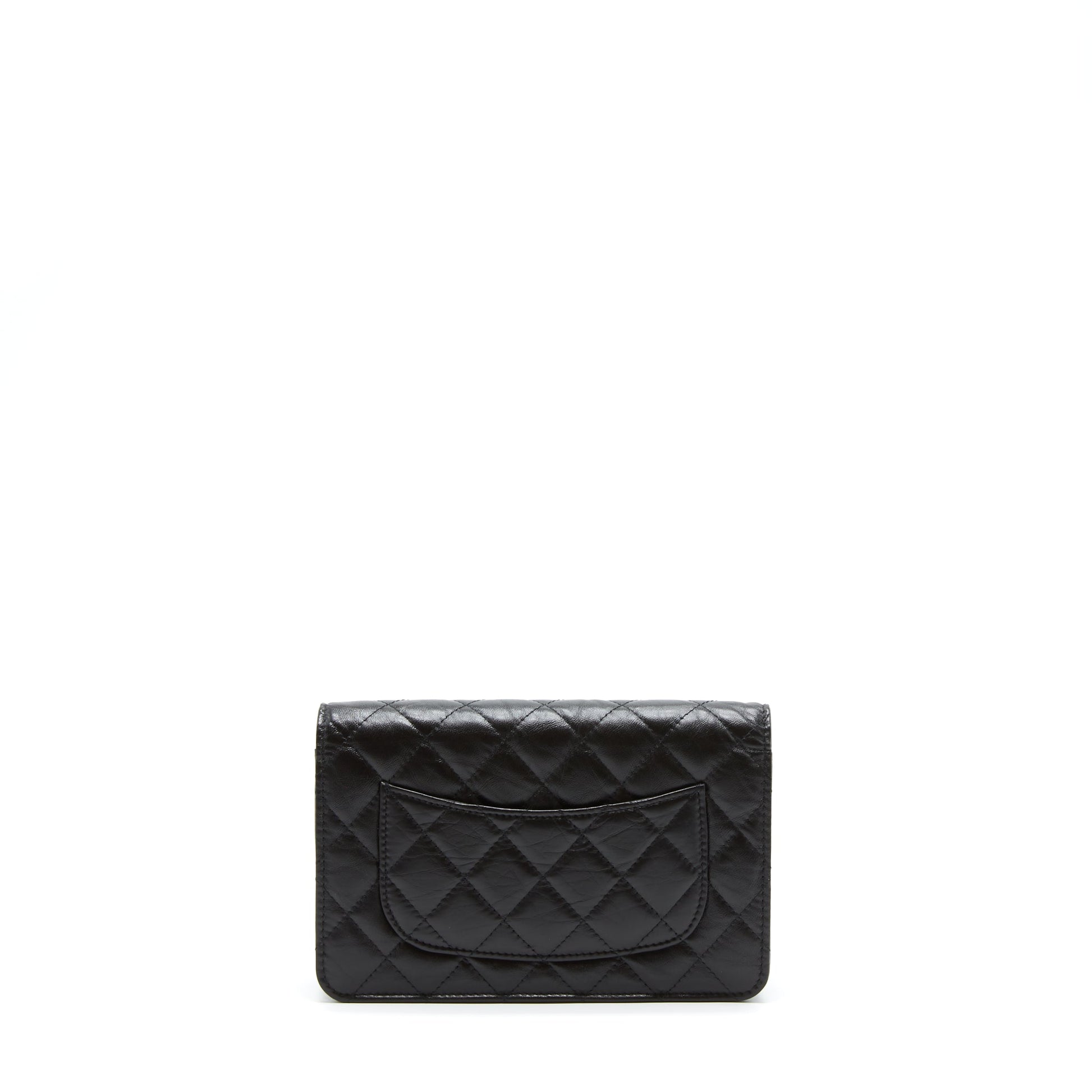 Chanel 2.55 Reissue On Aged Calfskin GHW Black Wallet Case
