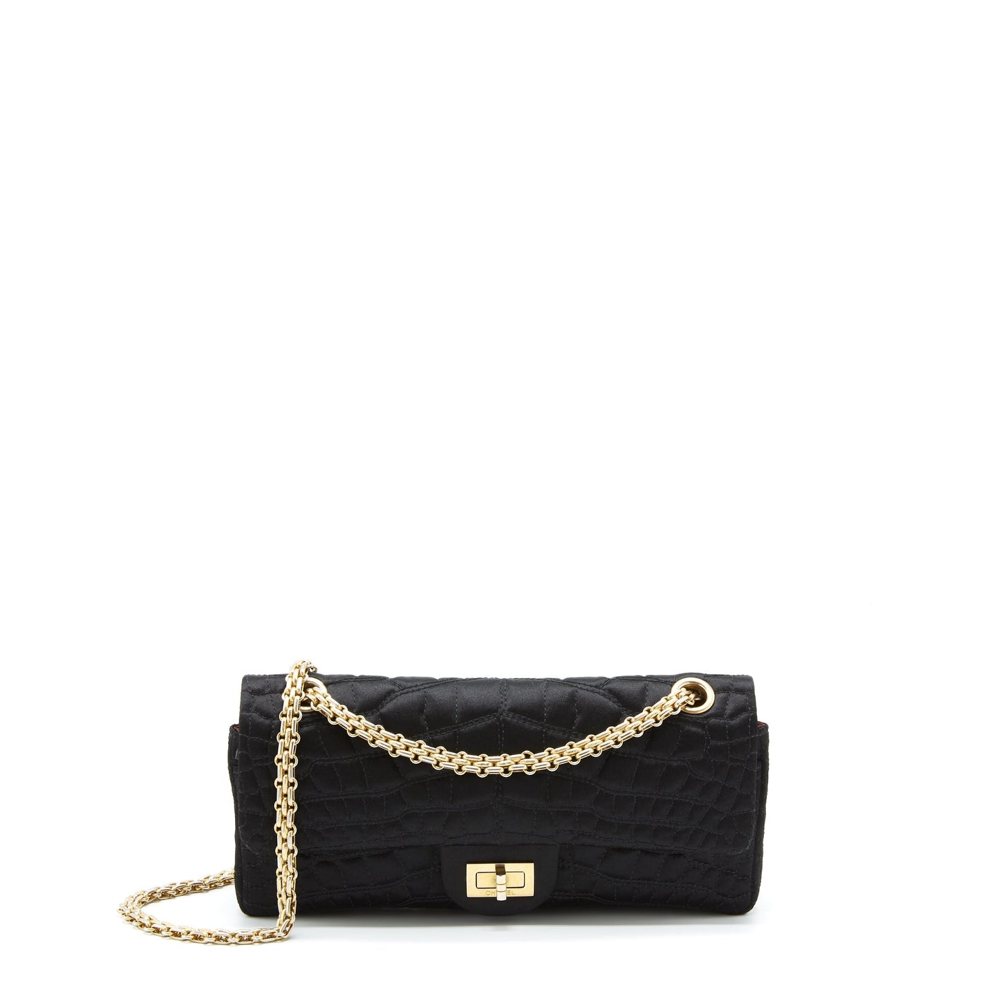 Chanel 2.55 Reissue Flap Satin GHW Black Shoulder Bag