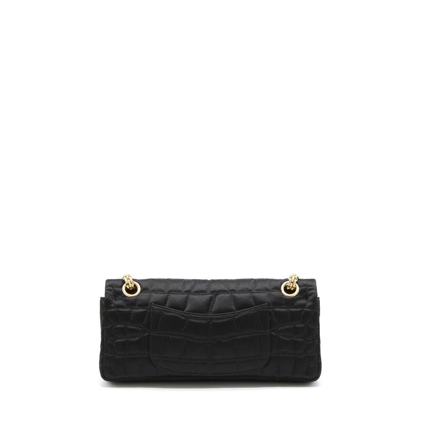 Chanel 2.55 Reissue Flap Satin GHW Black Shoulder Bag