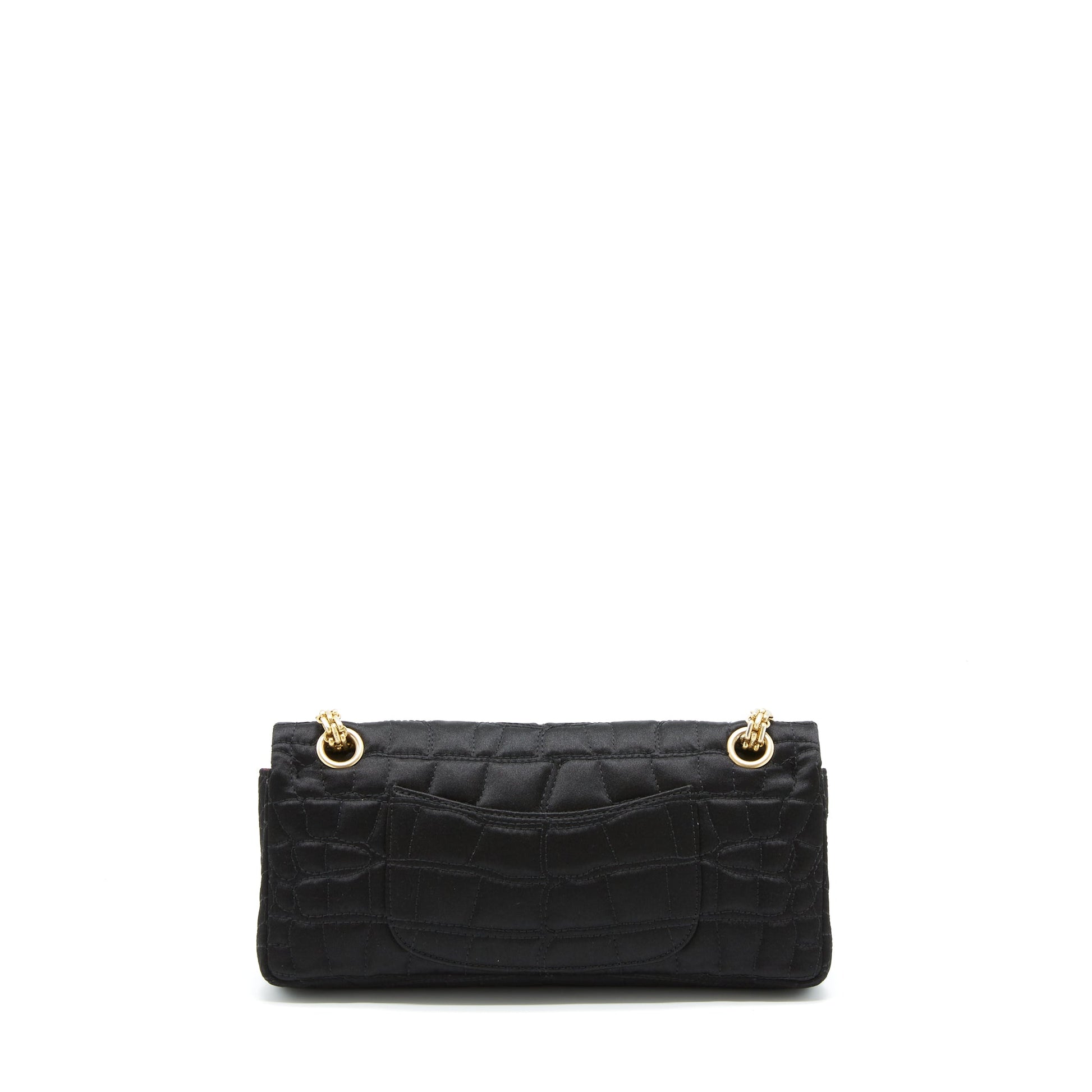Chanel 2.55 Reissue Flap Satin GHW Black Shoulder Bag