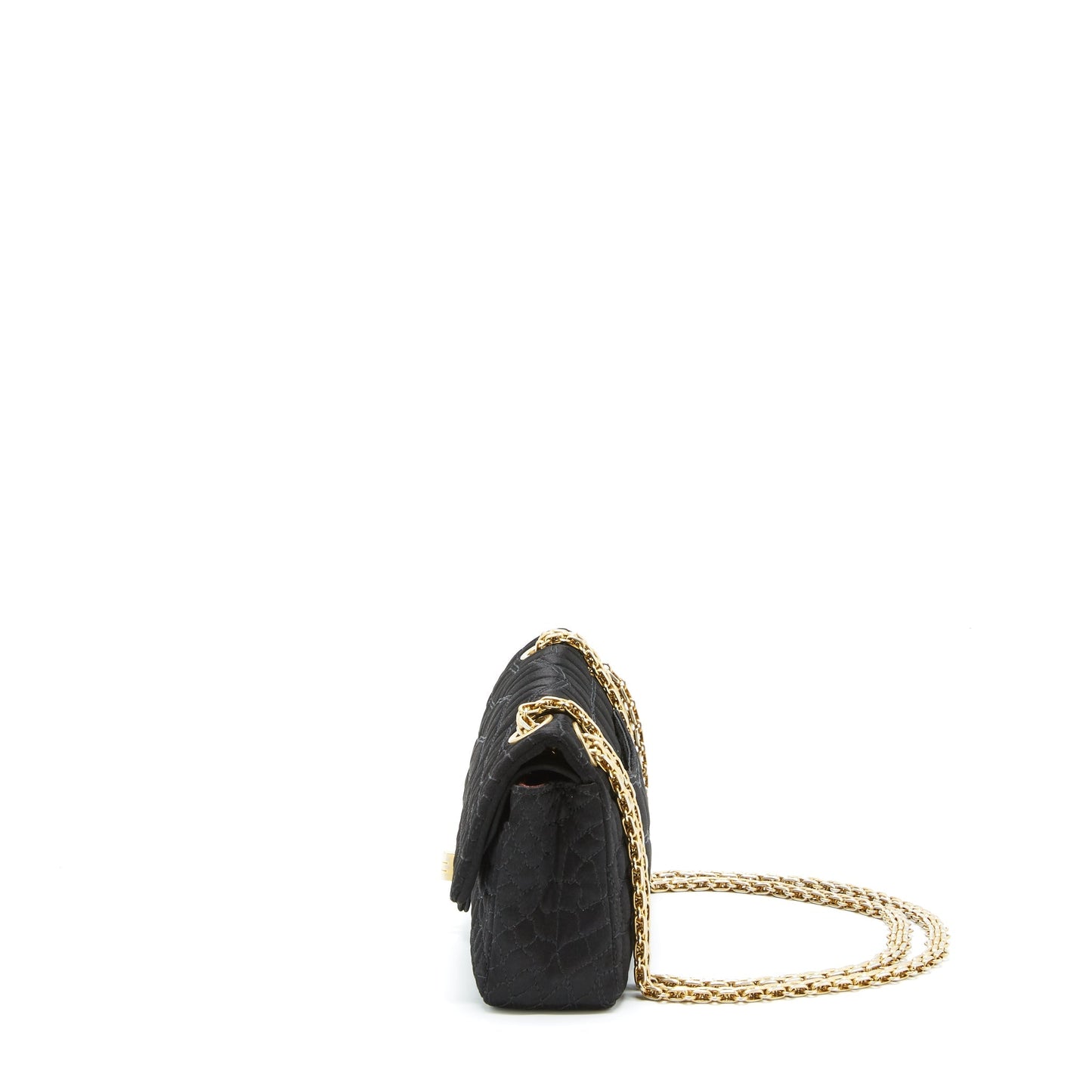 Chanel 2.55 Reissue Flap Satin GHW Black Shoulder Bag