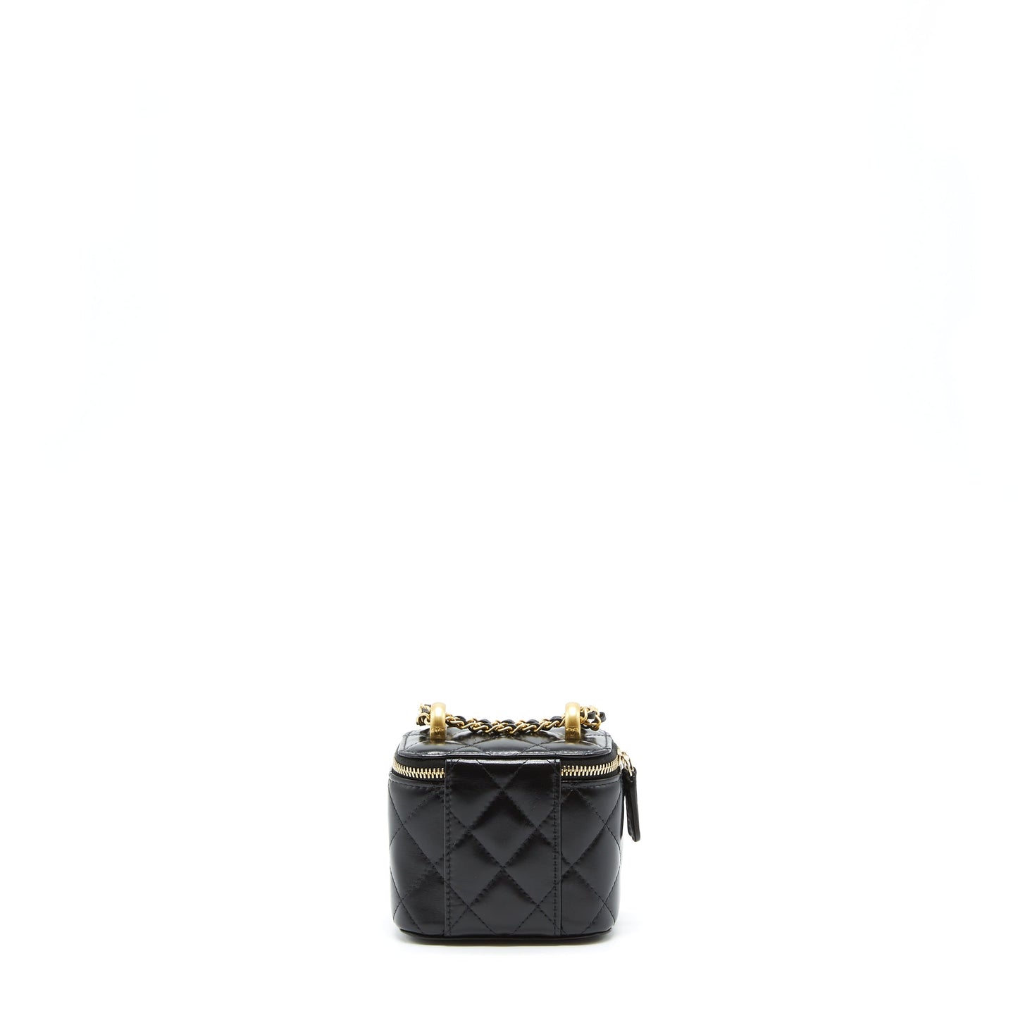 Chanel 21A Crush Vanity Calfskin Brushed GHW Black Gold Mini Bag