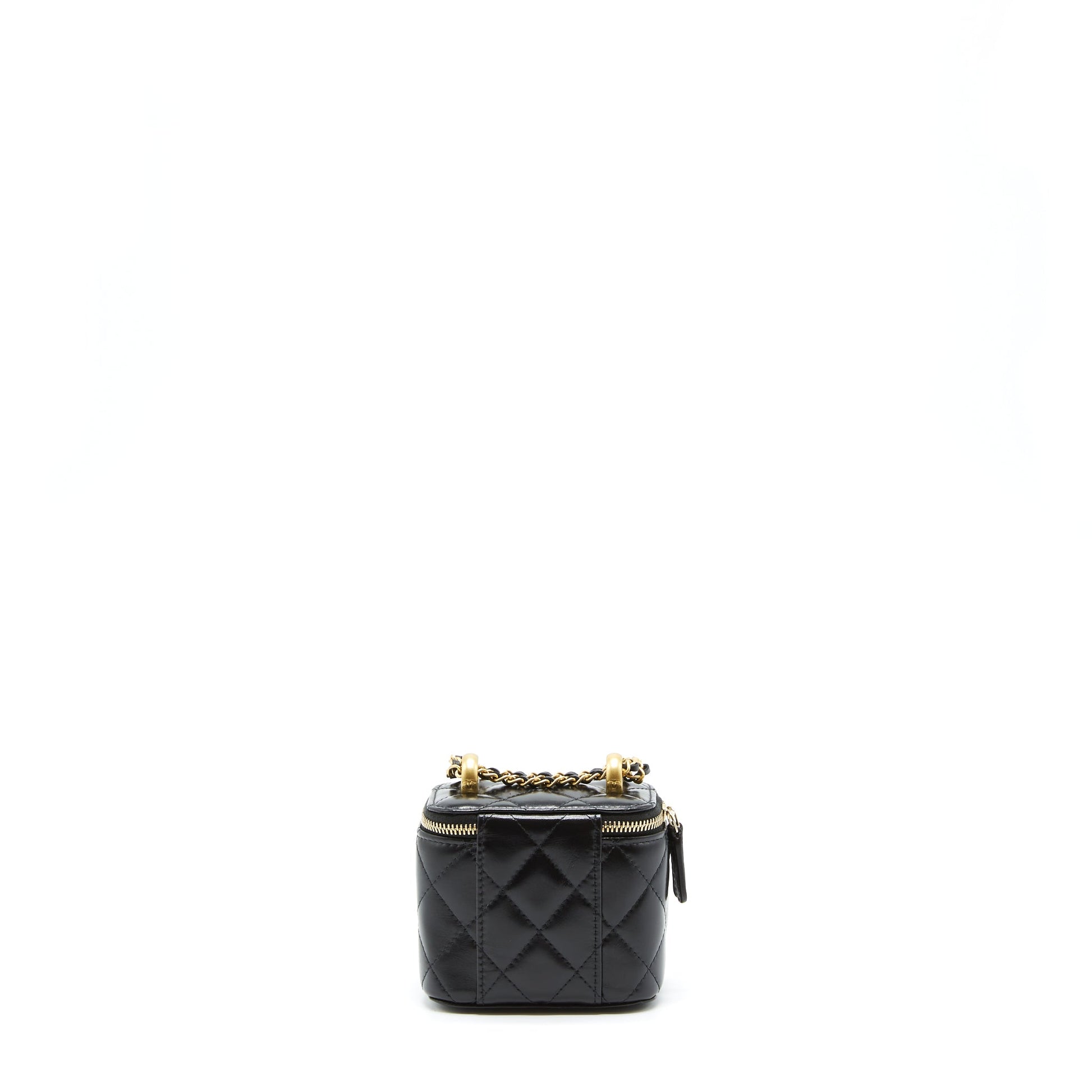 Chanel 21A Crush Vanity Calfskin Brushed GHW Black Gold Mini Bag