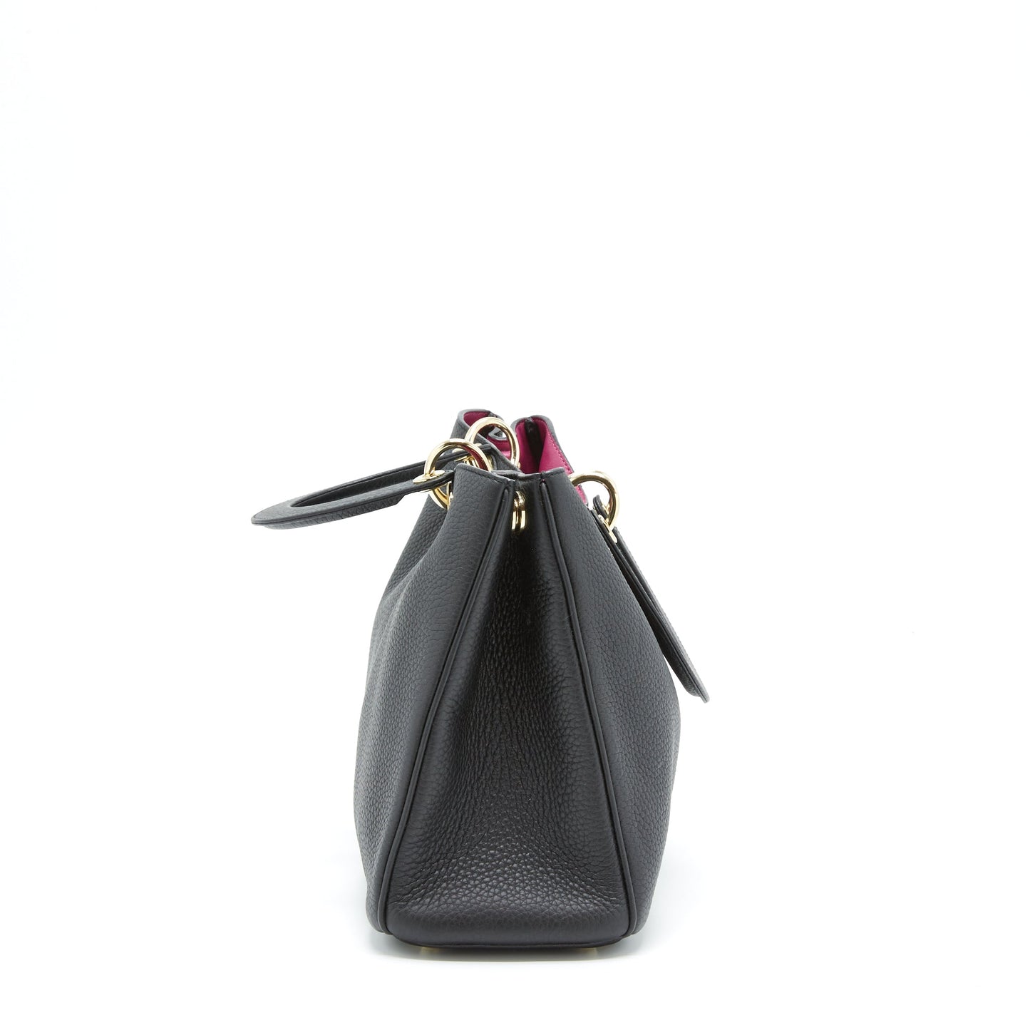 Dior issimo Grained Fushia Handbag Leather Black Travel Bag