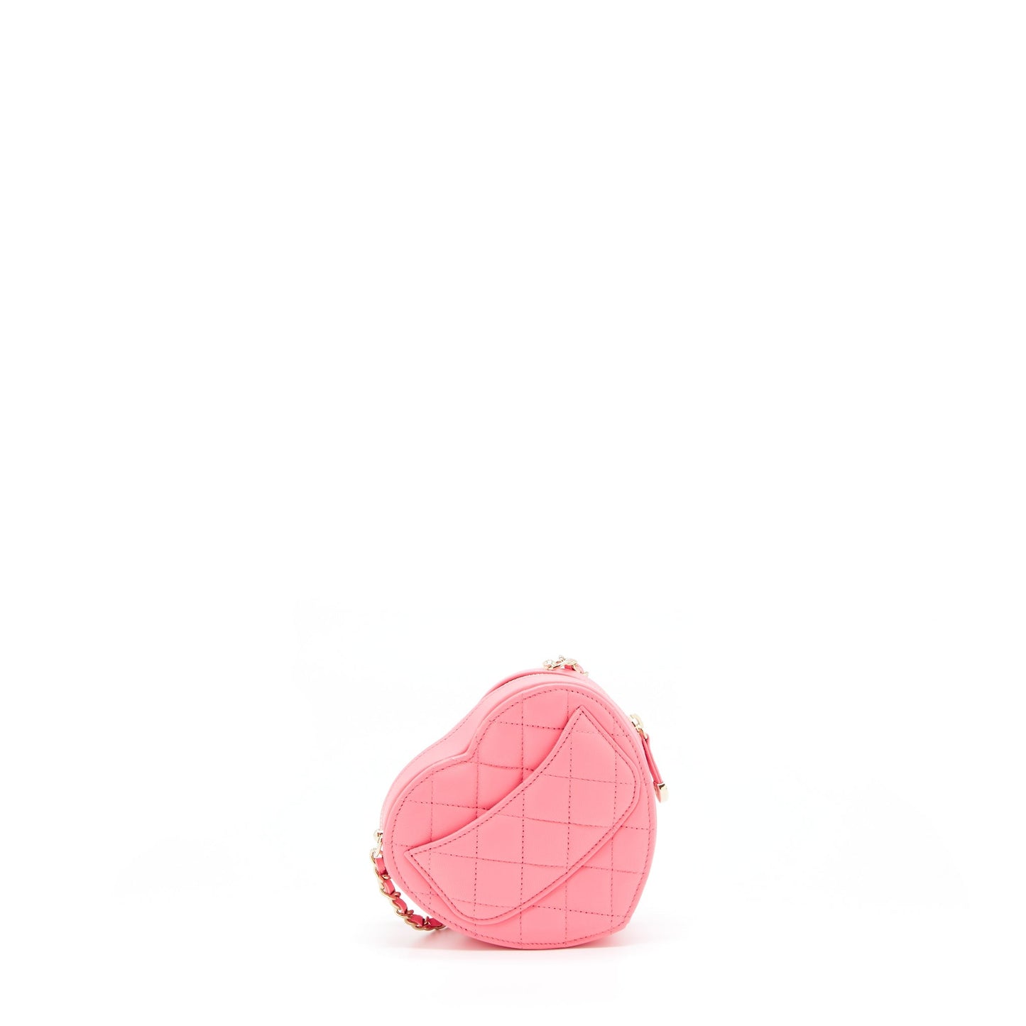 Chanel 22S Heart Lambskin LGHW Pink Small Handbag