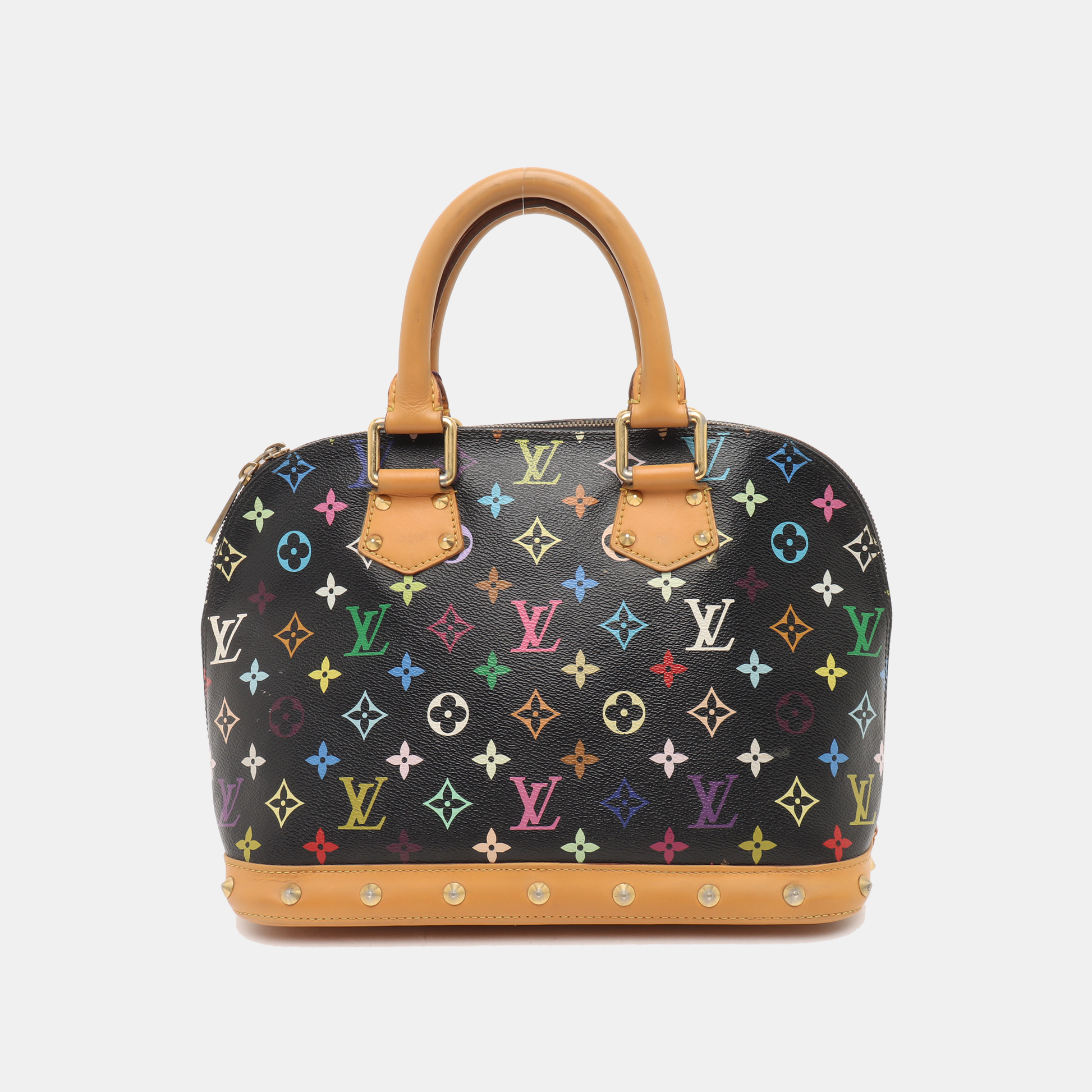 Louis Vuitton x Takashi Murakami Alma Multicolor Black White Handbag