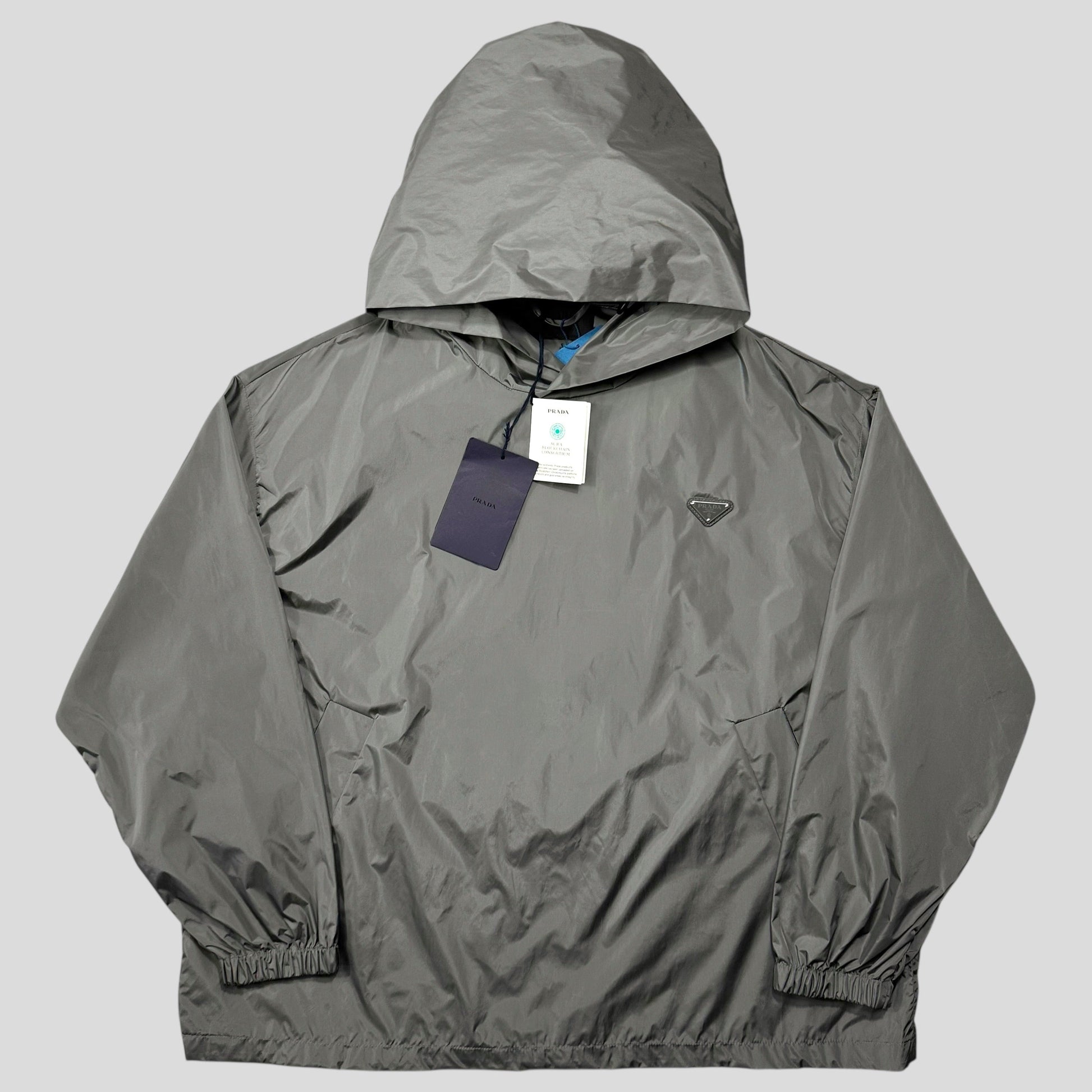 Prada Handbag Light Technical Pullover Smock Jacket - L Nylon