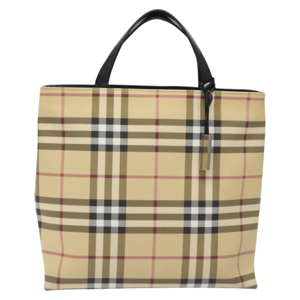 Burberry Nova Check Tote Bag Canvas Beige Tote Bag 129