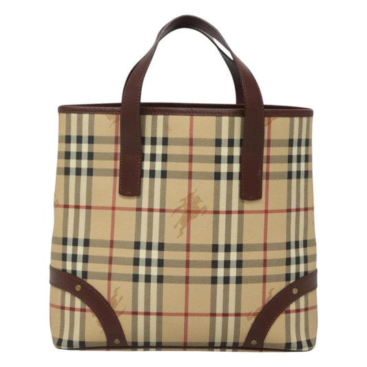 Burberry Nova Check Tote Bag Canvas Beige Tote Bag 92