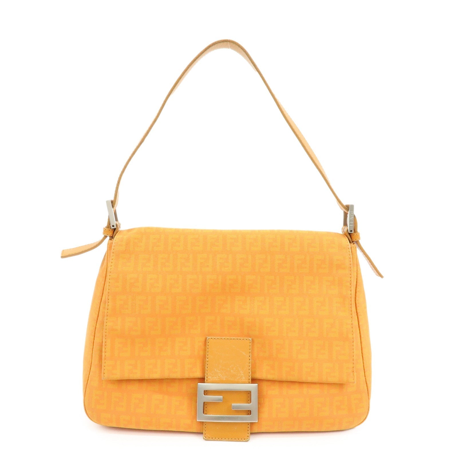 Shoulder Bag Mamma Baguette Zucchino Leather Canvas