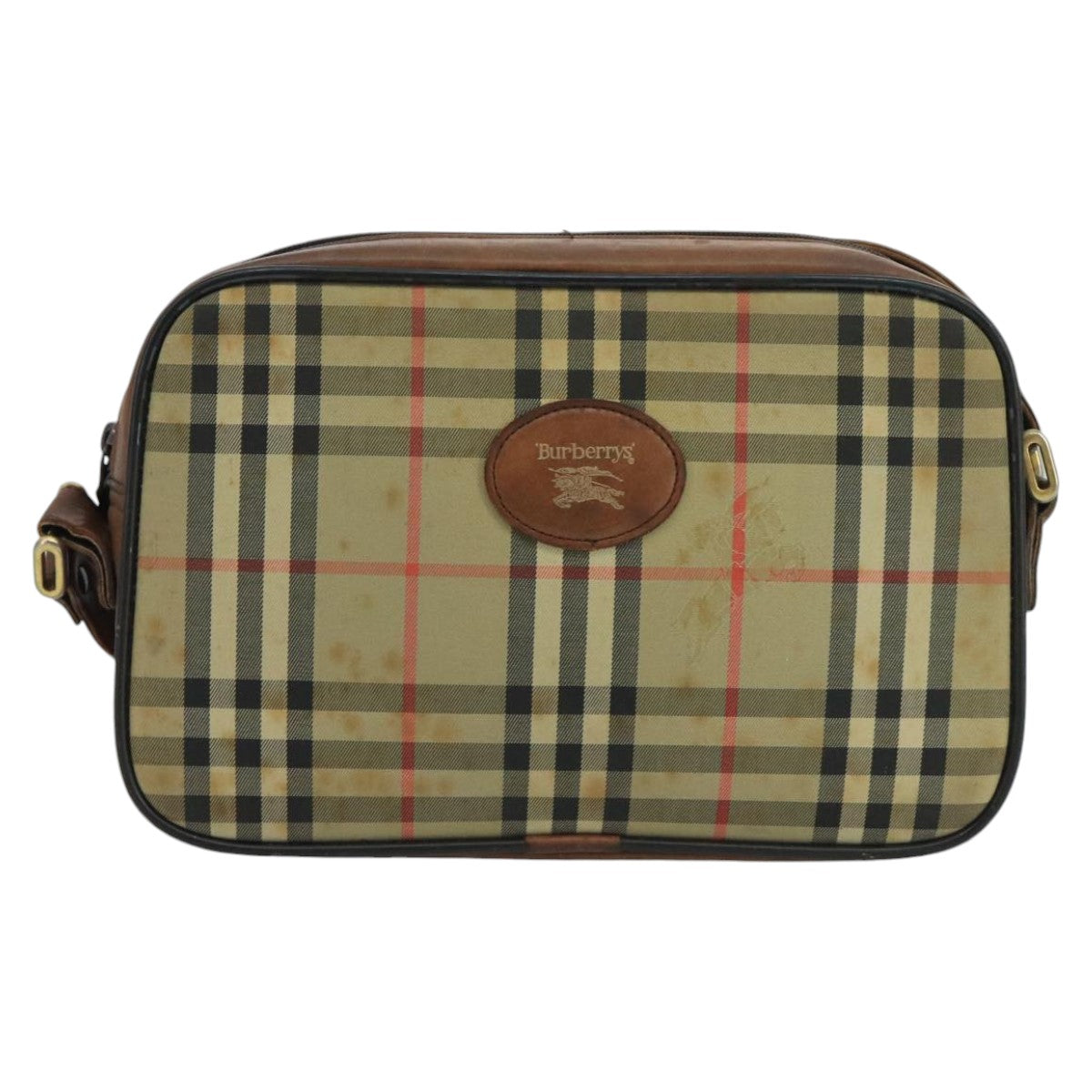 Burberry Nova Check Shoulder Bag Canvas Beige Shoulder Bag 38