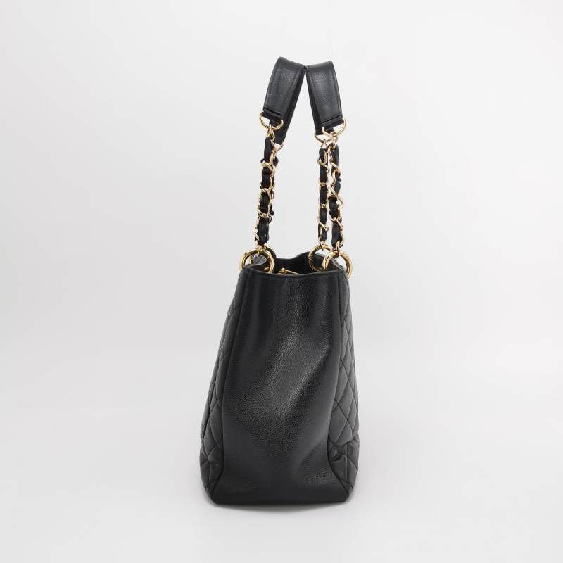 Chanel GST Grand Shopping Caviar Black PM Leather Tote Bag Leather Pm