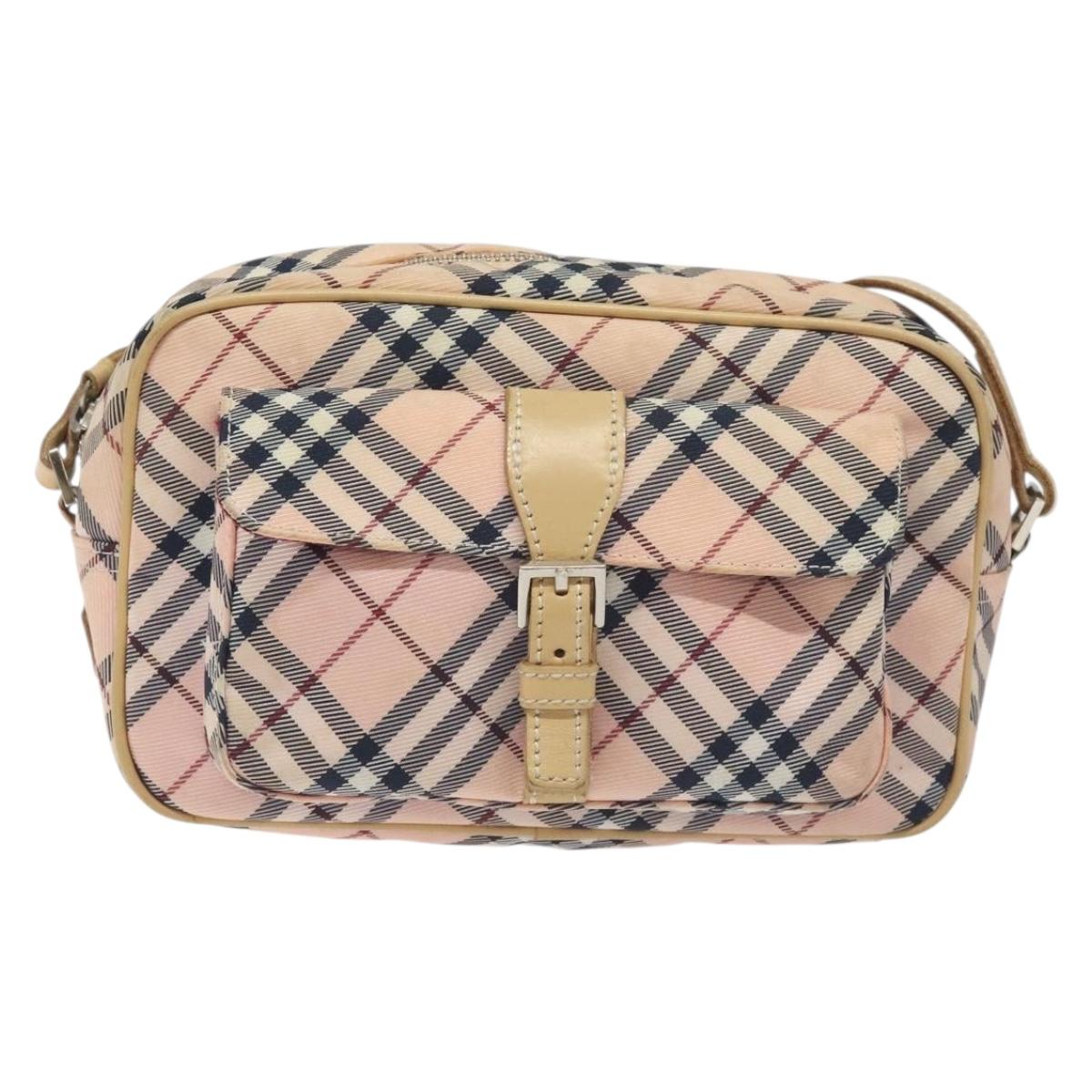 Burberry Nova Check Shoulder Bag Nylon Pink Shoulder Bag 1