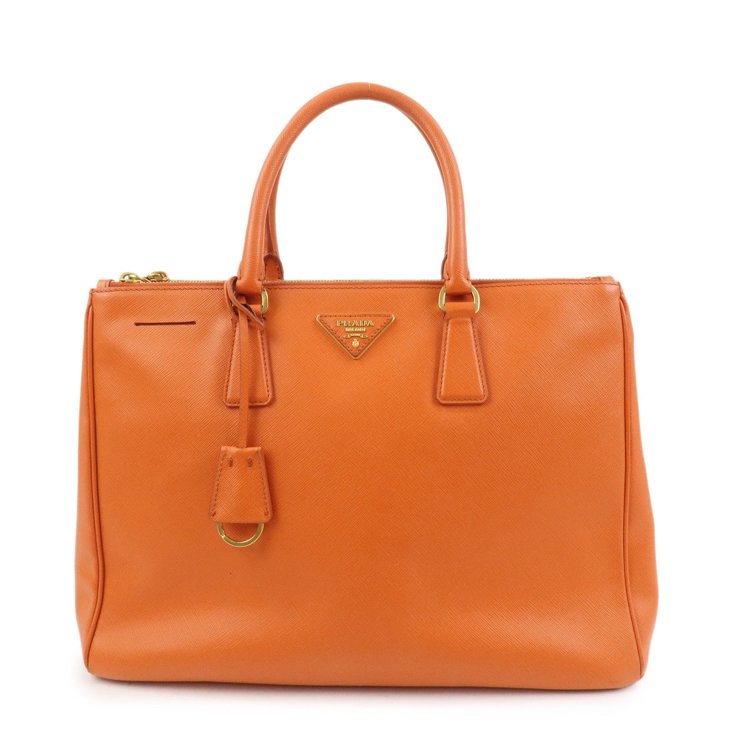 Triangle Galleria 2Way Bag Hand Bag Orange Logo Handbag