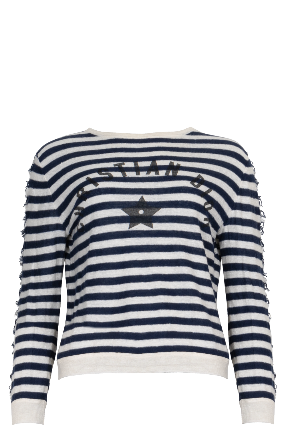Dior Top Striped White Blue Logo Handbag