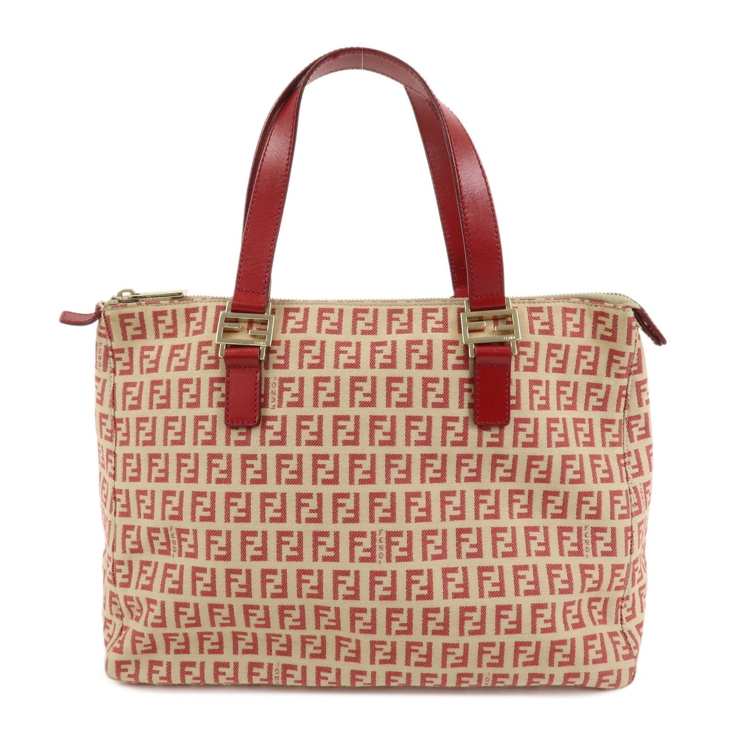 Tote Bag Zucchino Hand Bag Leather Canvas Beige