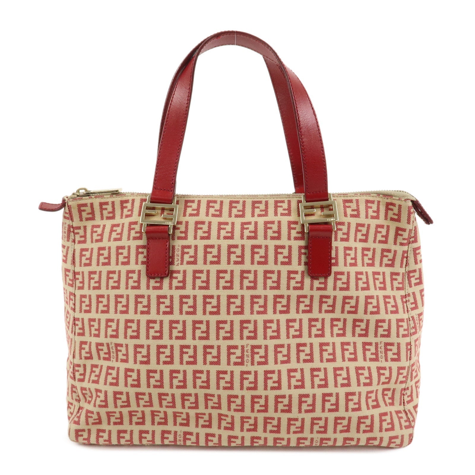 Tote Bag Zucchino Hand Bag Leather Canvas Beige