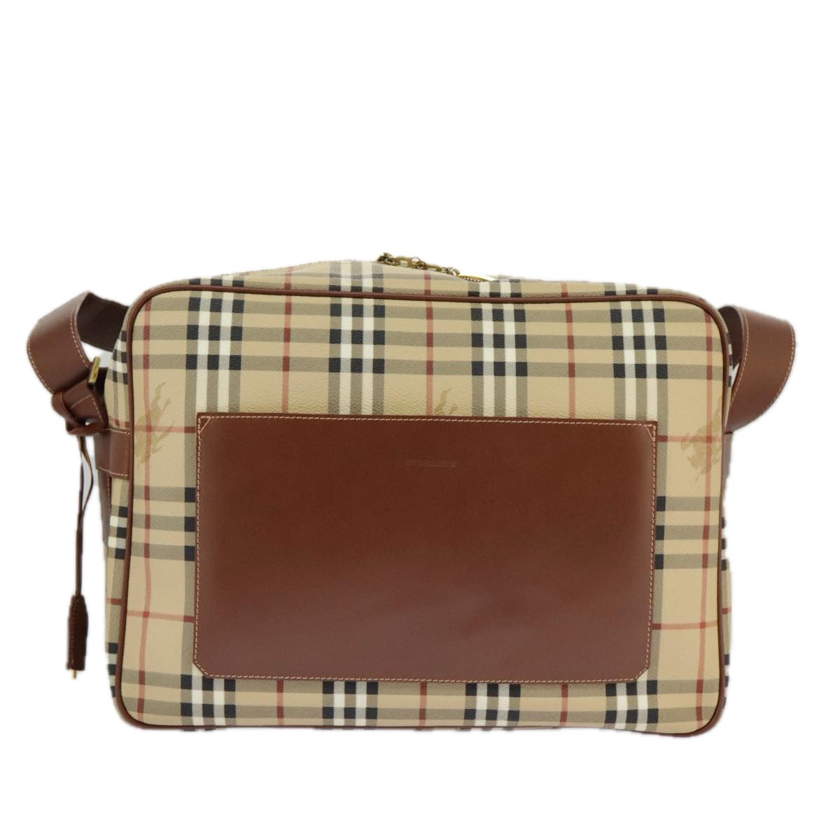 Burberry Nova Check Shoulder Bag Canvas Beige Shoulder Bag 46