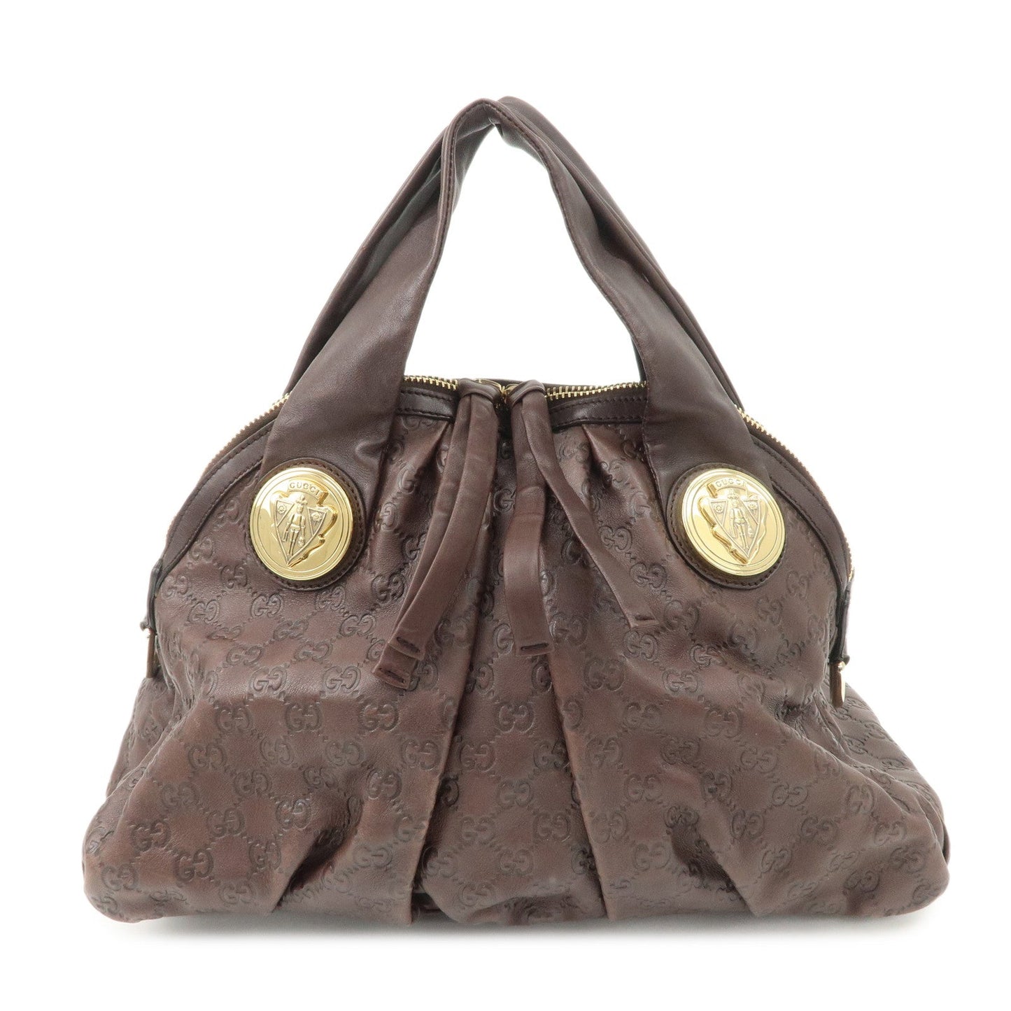 GUCCI Guccissima Histoire Leather Tote Bag Dark Brown 197019