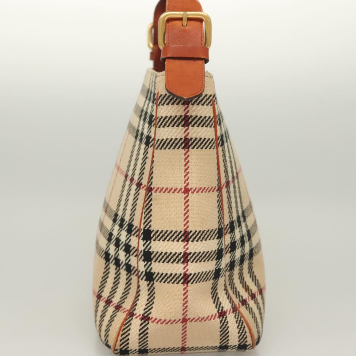 Burberry Nova Check Wool Shoulder Bag Beige Shoulder Bag 4