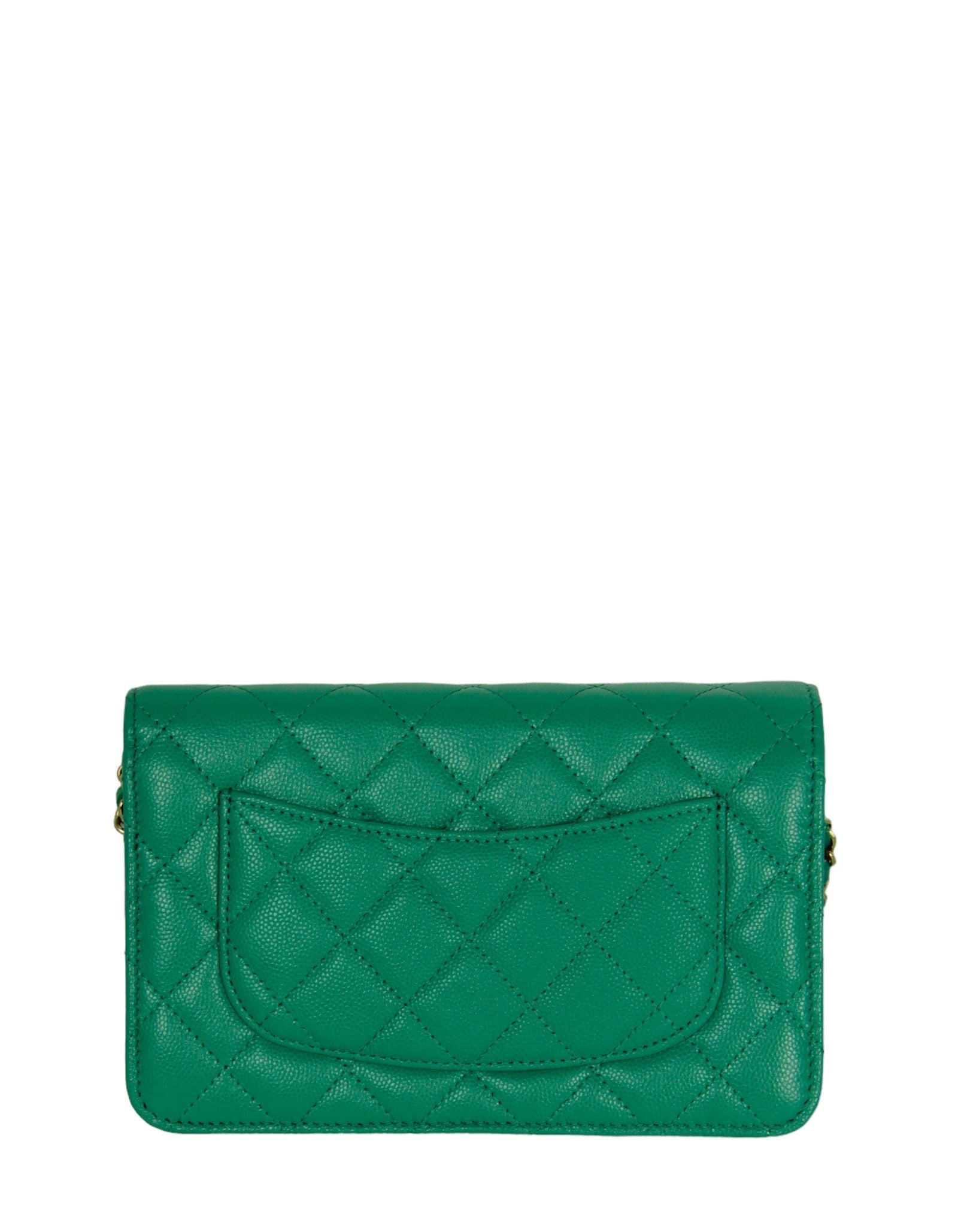 Chanel 2023 New Vert Green Caviar WOC Handbag