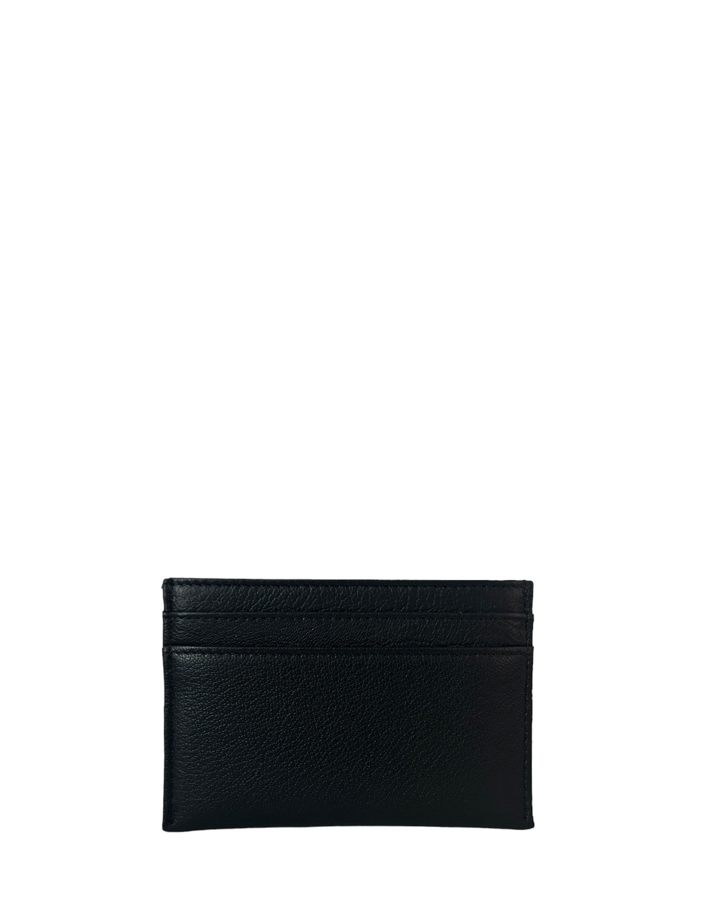 Chanel Black Goatskin CC Camellia Card Holder Handbag