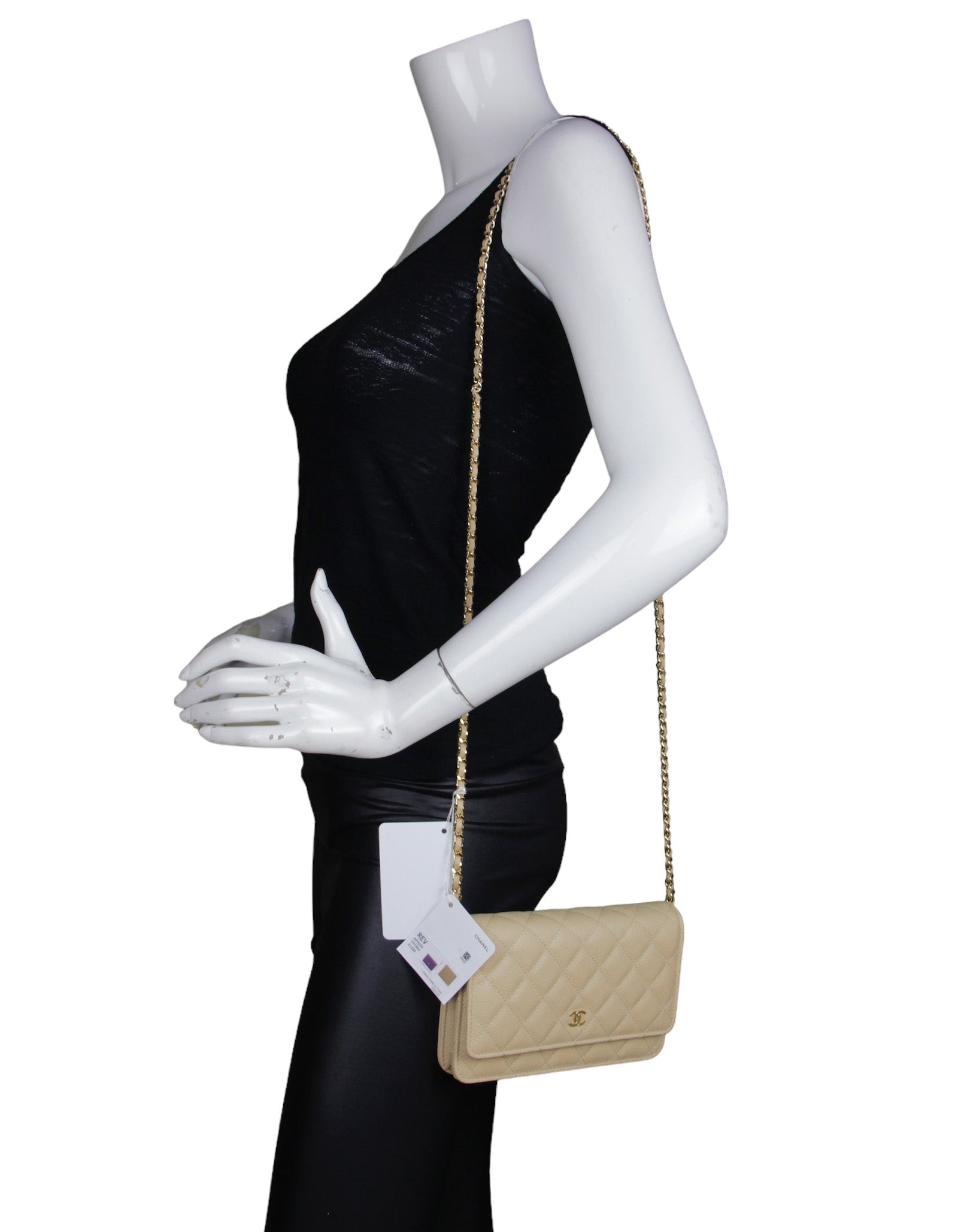 Chanel Nwt Beige Caviar Leather Woc Bag Style 2