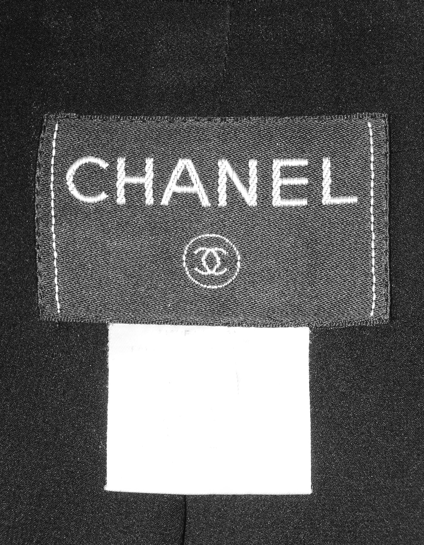 Chanel   Black Wool Cropped Jacket w/ Zipper sz 34