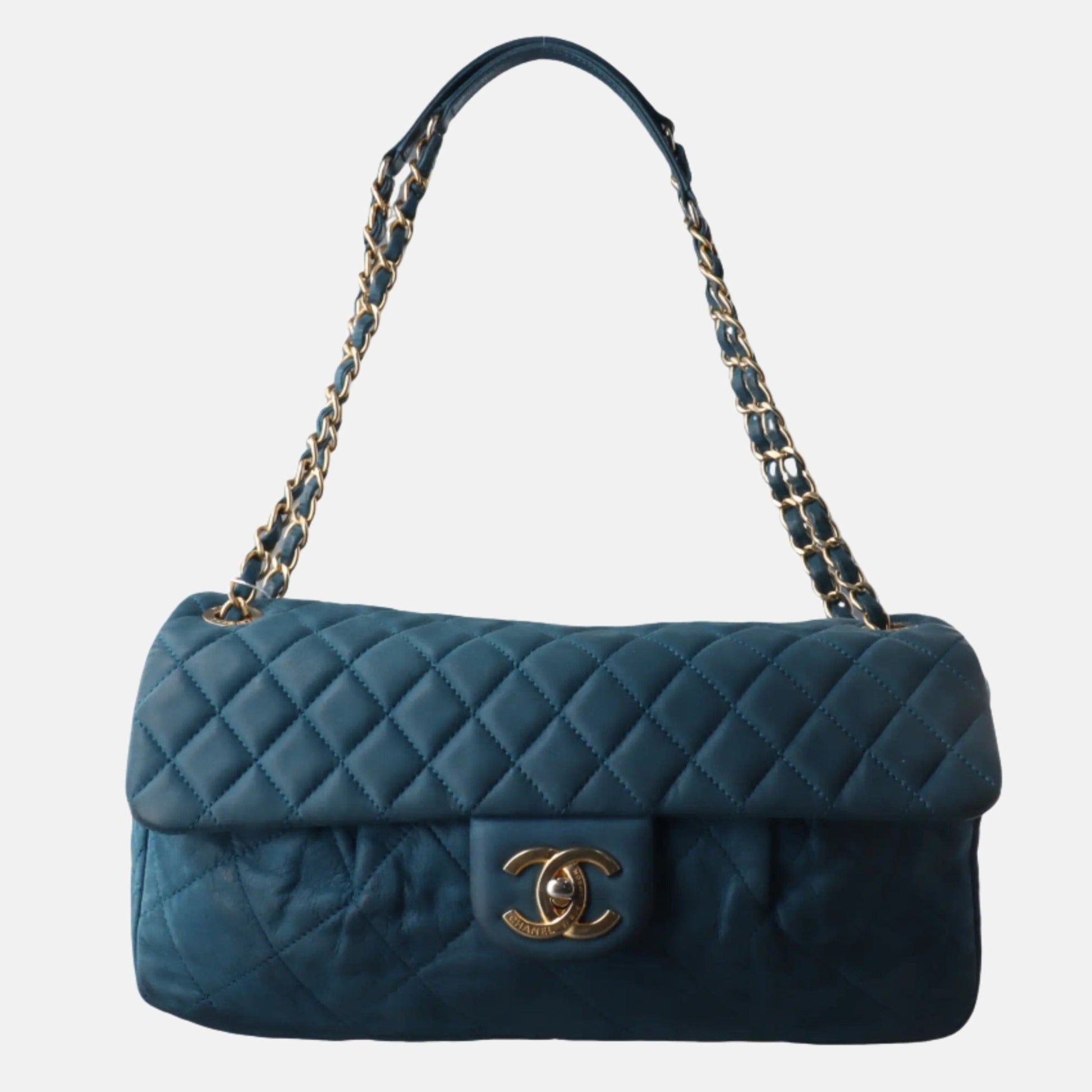 Chanel Classic Flap Seasonal - Calfskin Navy Leather Shoulder Bag