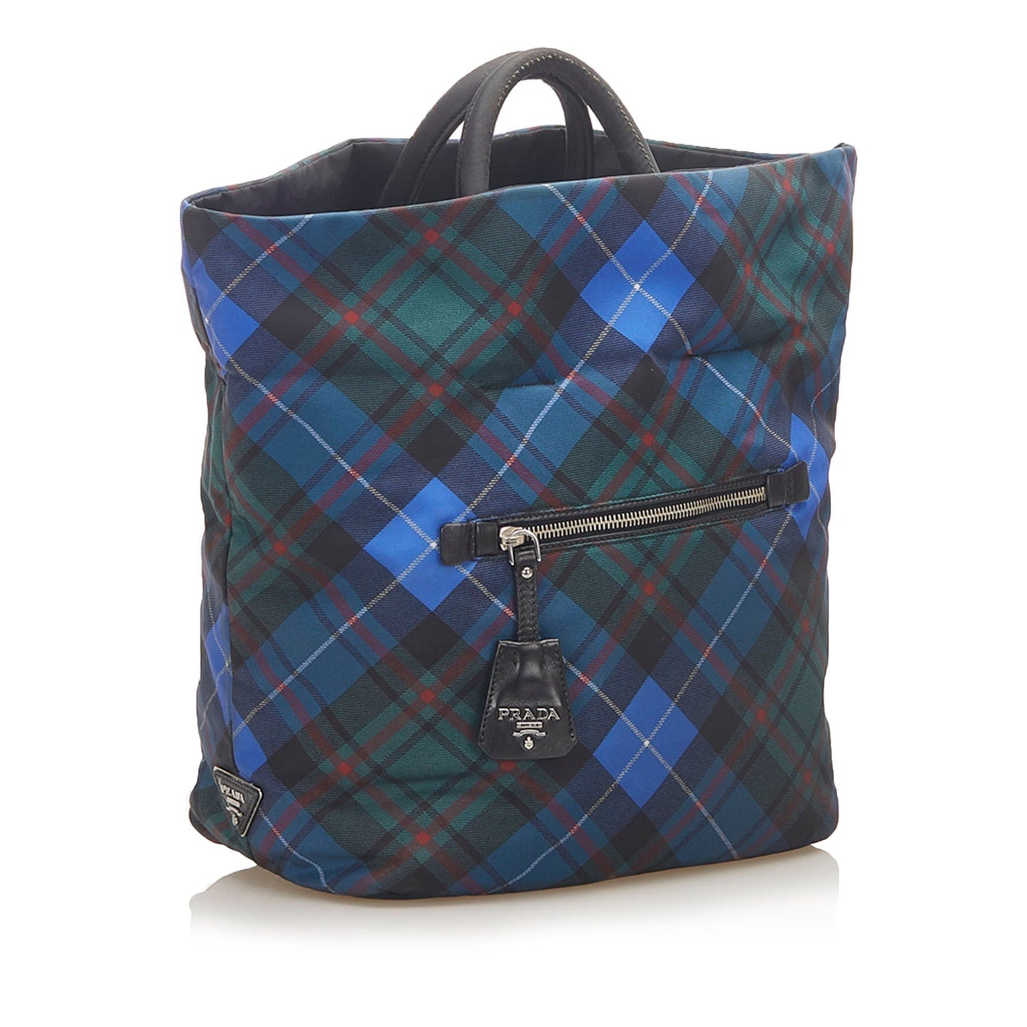 Prada Tessuto Reversible Tote Bag Blue