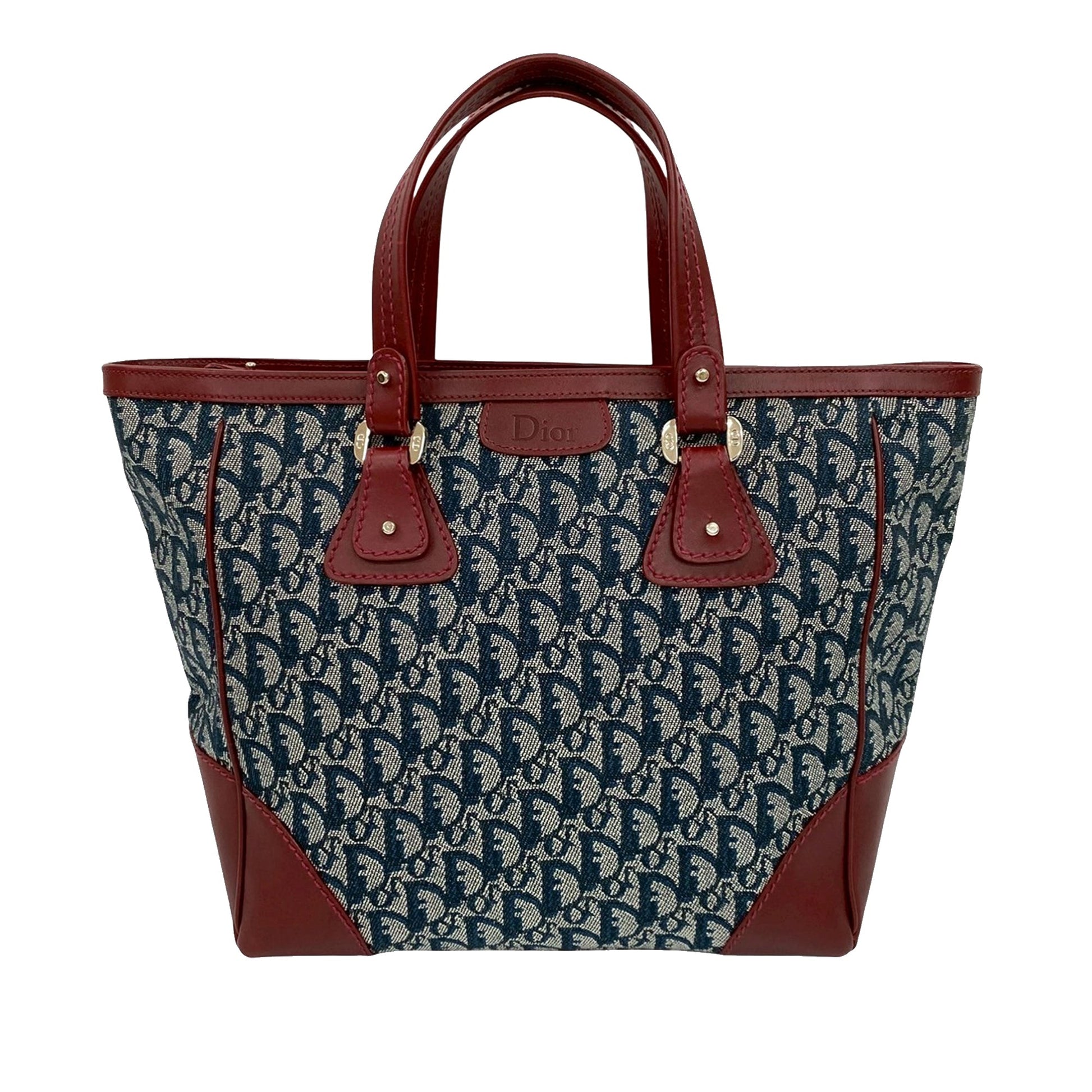 Dior Handbag issimo Trotter Tote Canvas Blue Zip Tote Bag