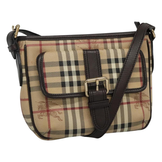 Burberry Nova Check Shoulder Bag Canvas Beige Shoulder Bag 25