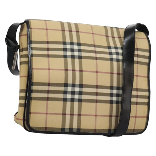 Burberry Nova Check Shoulder Bag Canvas Beige Shoulder Bag 164