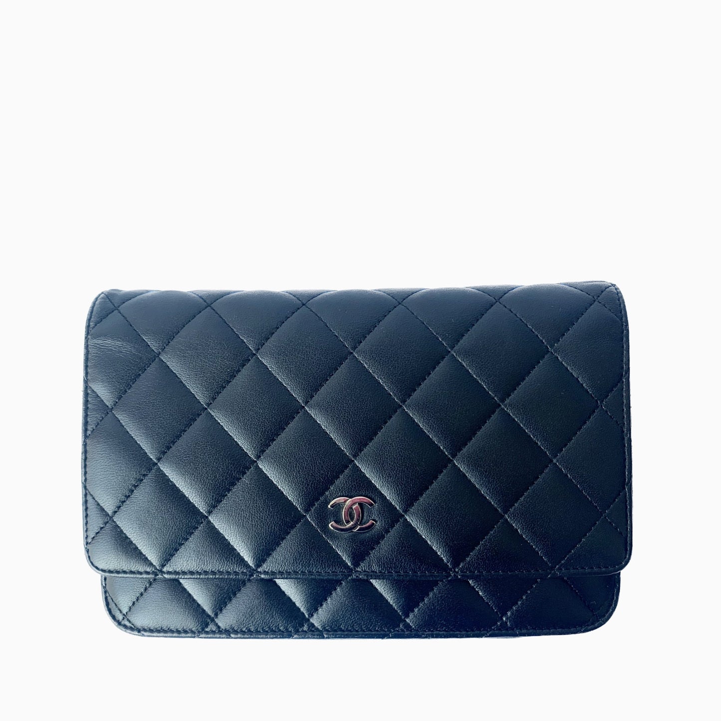 Chanel On Chains WOC Timeless Classic Black Wallet Case Black 2
