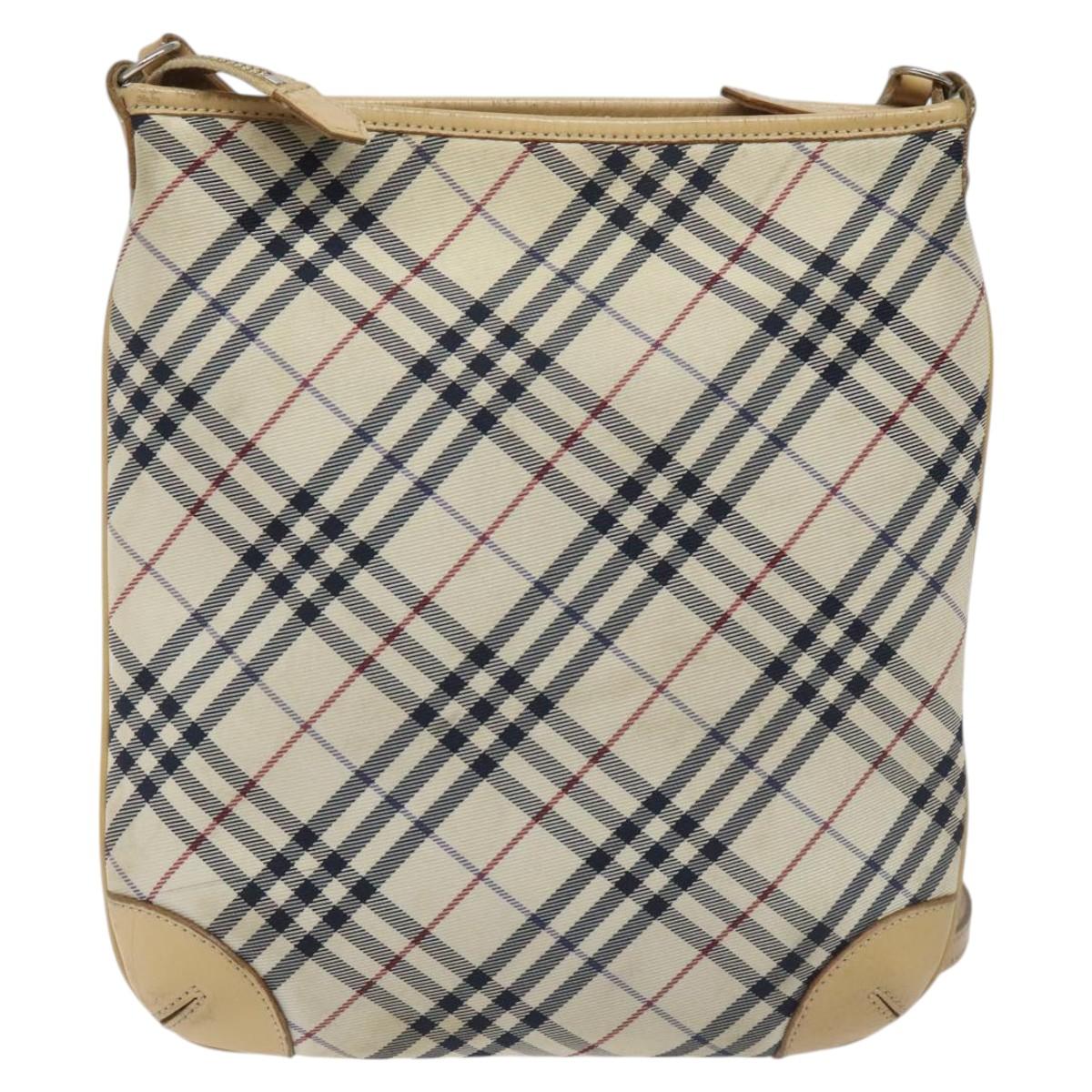 Burberry Nova Check Synthetic Shoulder Bag Beige Shoulder Bag 3