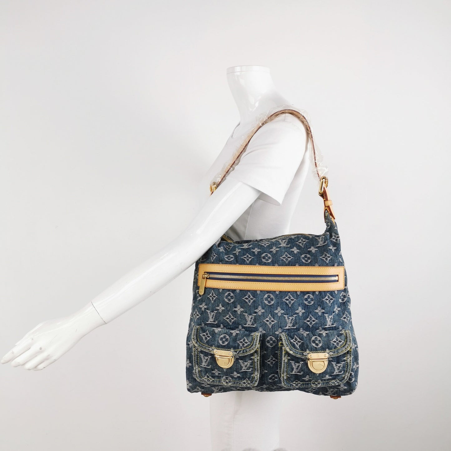 Louis Vuitton Denim Baggy GM Monogram Blue Shoulder Bag