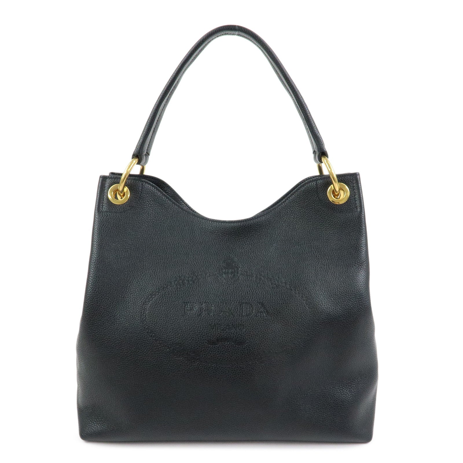 Shoulder Bag Hand Bag 3 Leather Black Logo
