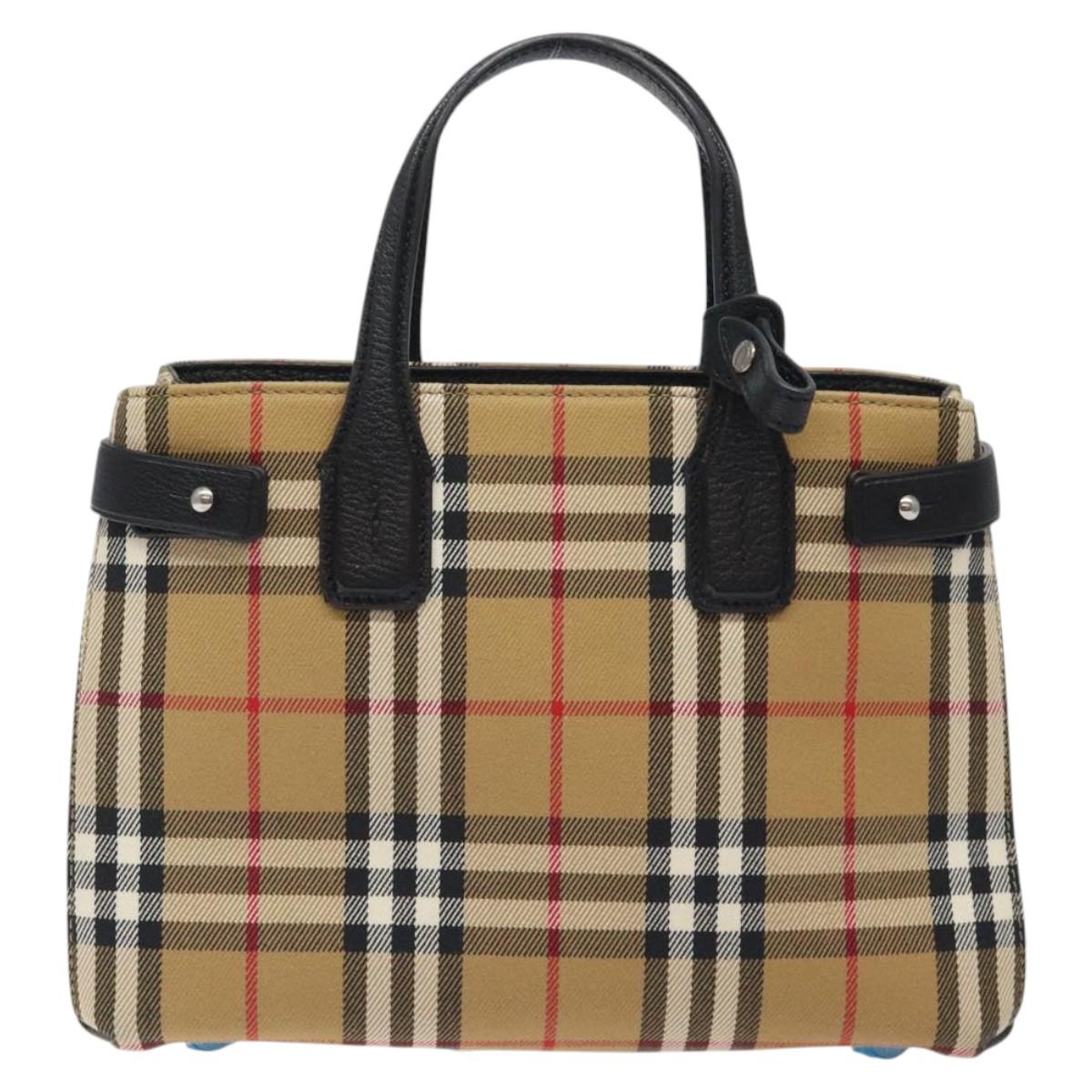 Burberry The Banner Tote Bag Canvas Beige