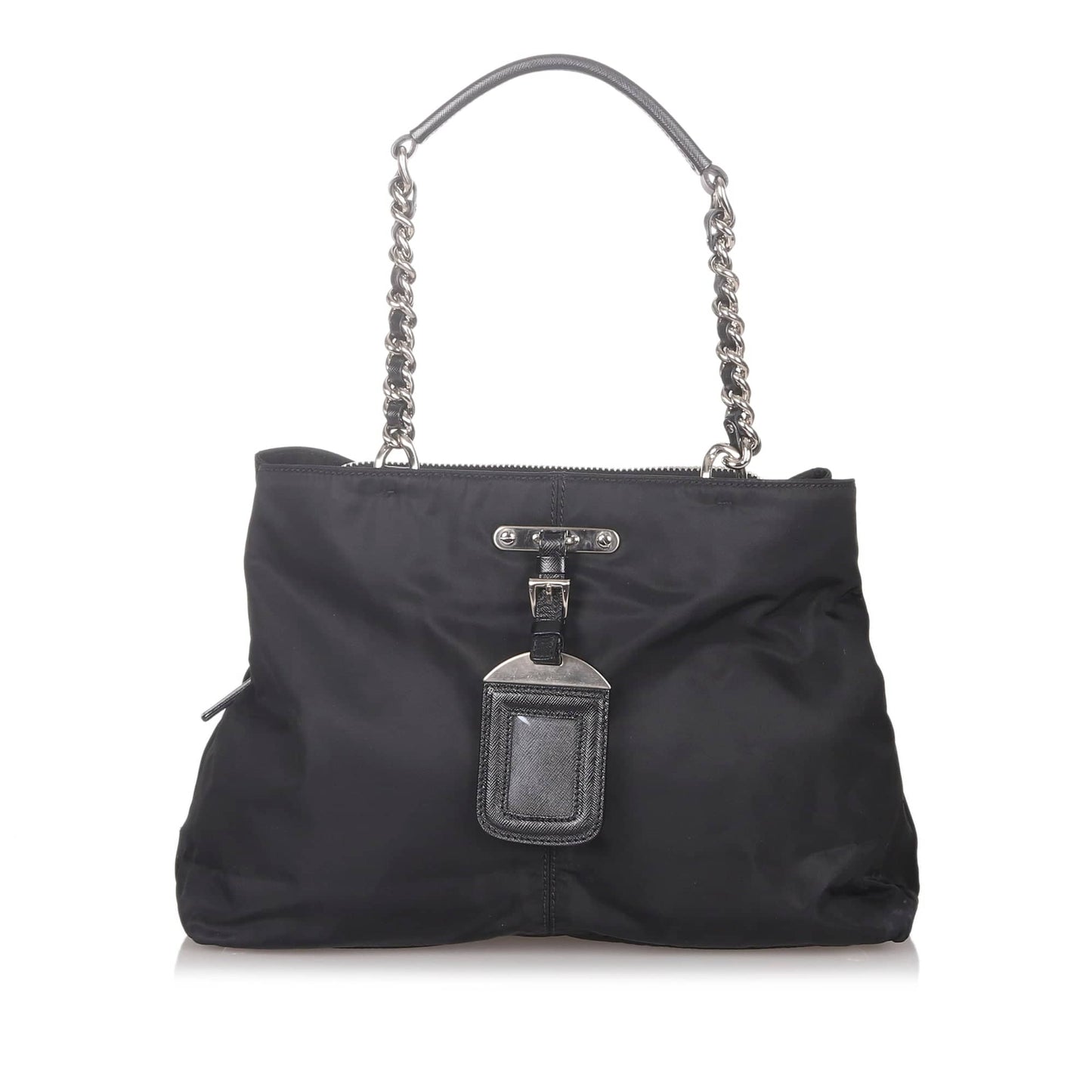 Prada Tessuto Shoulder Bag Black Chain
